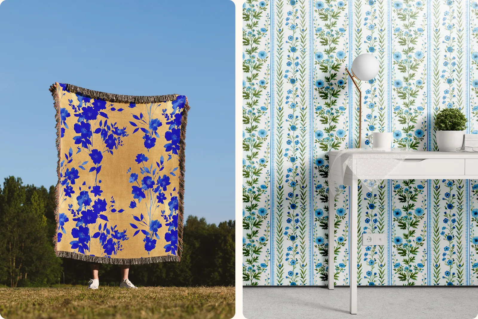 Blue flowers: A curated collection of 50 original blue flowers seamless patterns. - 11