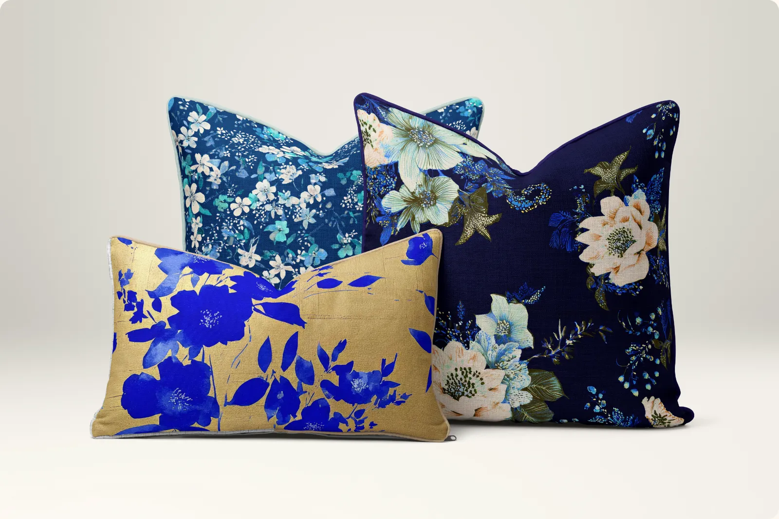 Blue flowers: A curated collection of 50 original blue flowers seamless patterns. - 15