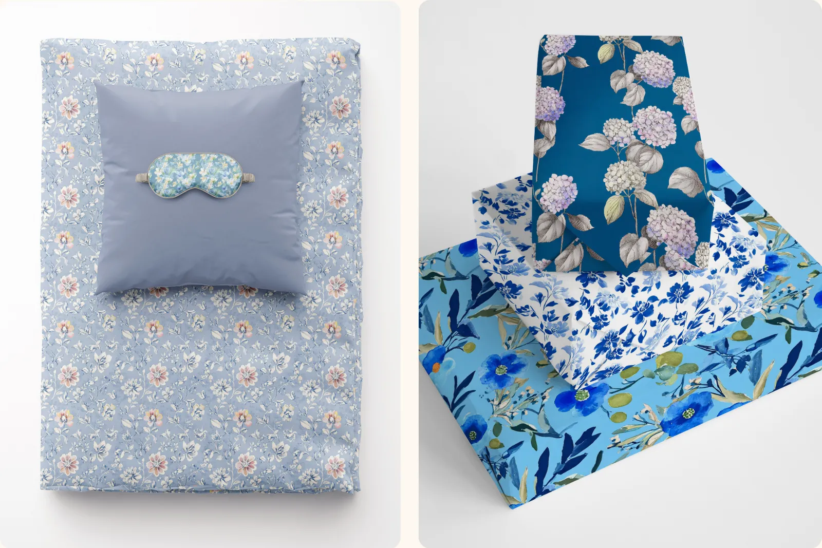 Blue flowers: A curated collection of 50 original blue flowers seamless patterns. - 8
