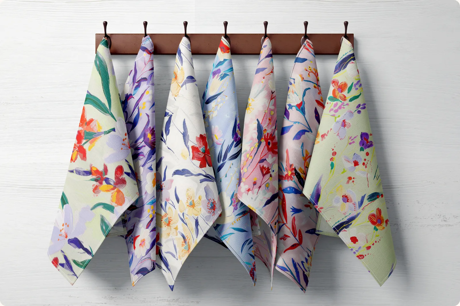 Dancing Flowers: A curated collection of 9 original dancing flowers seamless patterns. - 9