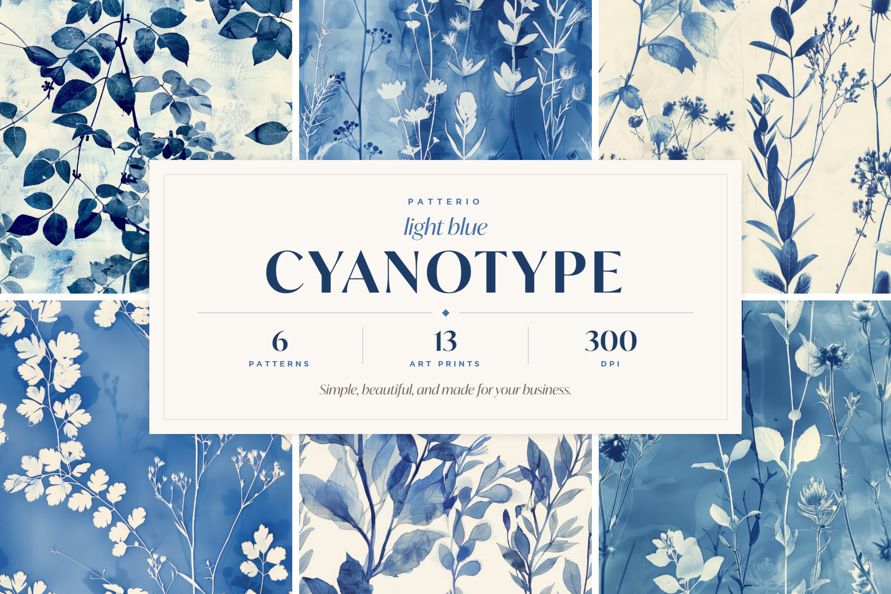 Light Blue Cyanotype Set