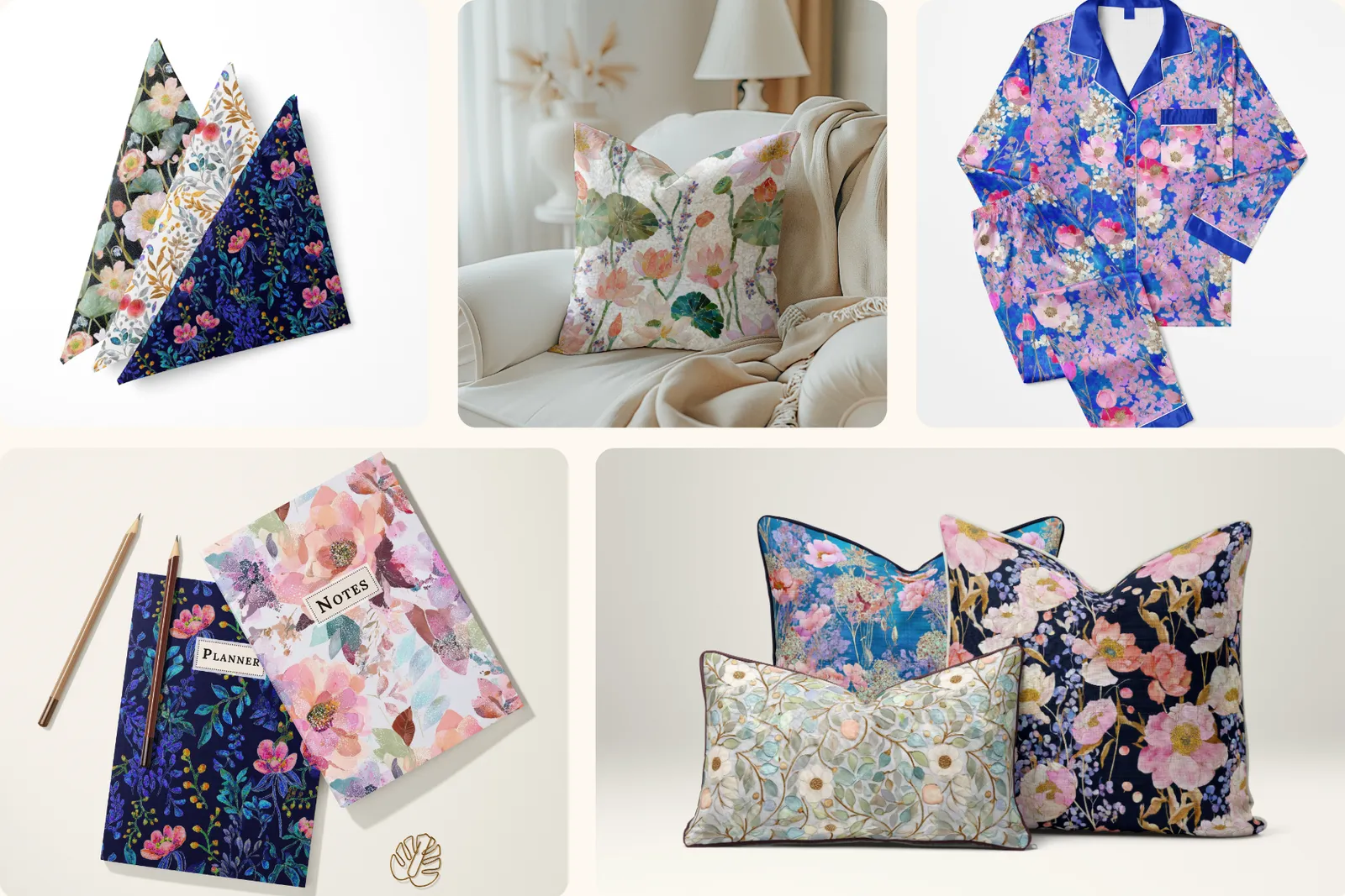 Mosaic Flowers: A curated collection of 20 original mosaic flowers seamless patterns. - 11