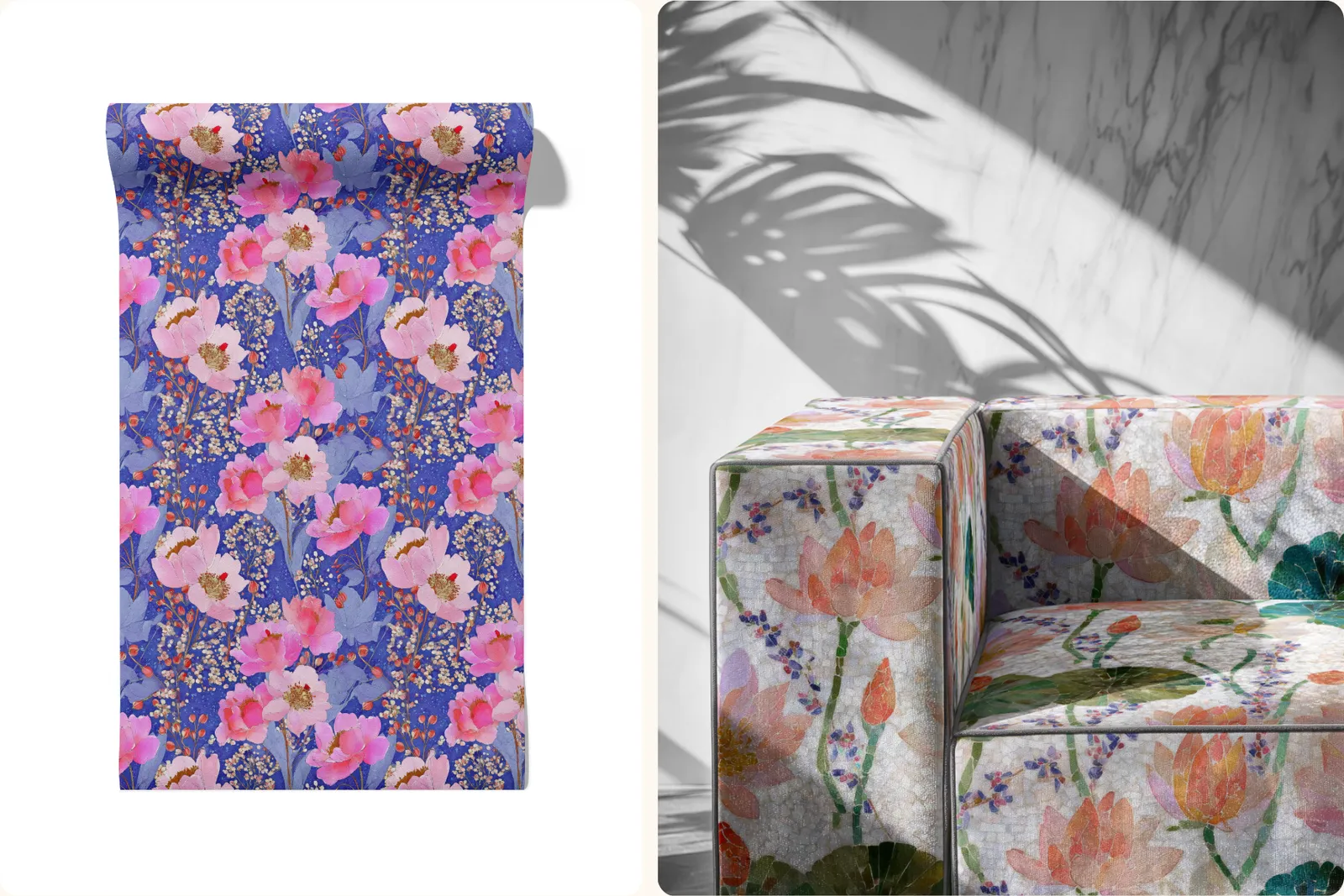 Mosaic Flowers: A curated collection of 20 original mosaic flowers seamless patterns. - 16