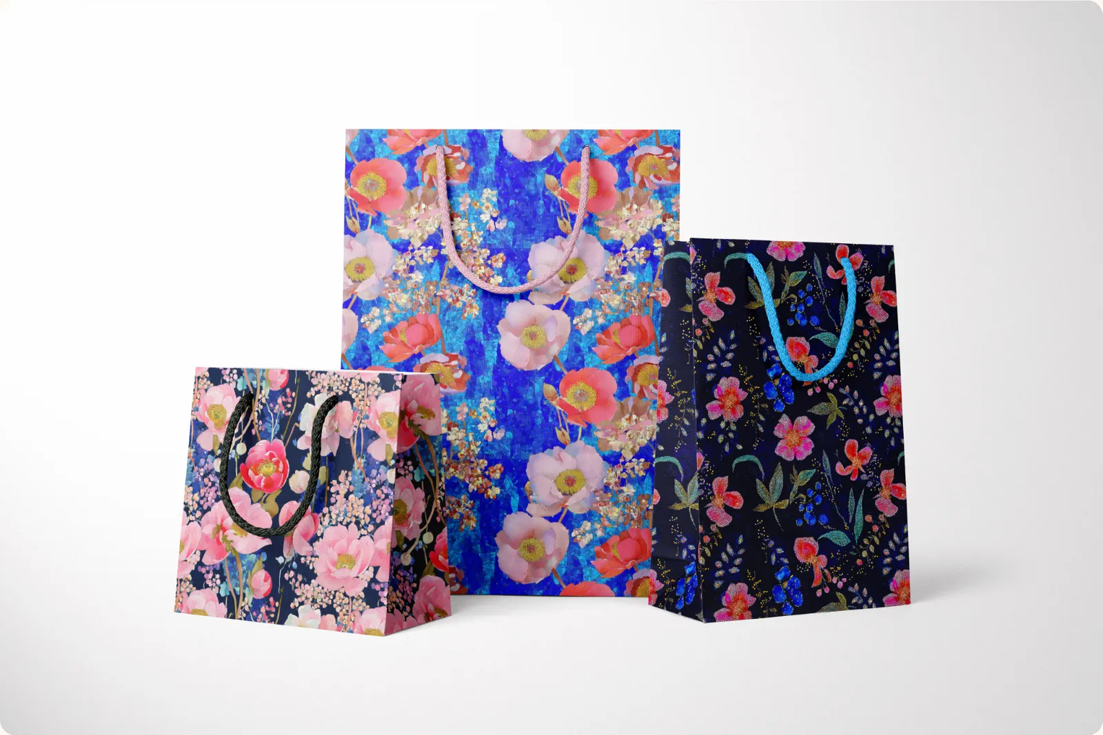 Mosaic Flowers: A curated collection of 20 original mosaic flowers seamless patterns. - 17
