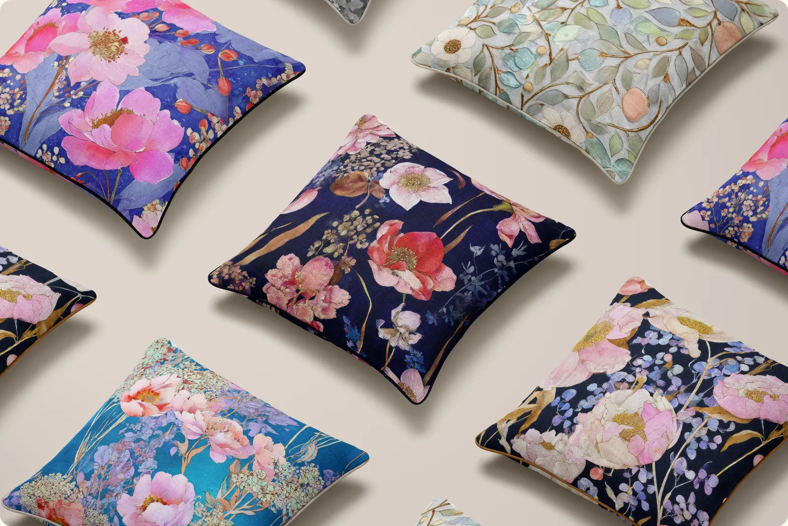 Mosaic Flowers: A curated collection of 20 original mosaic flowers seamless patterns. - 9