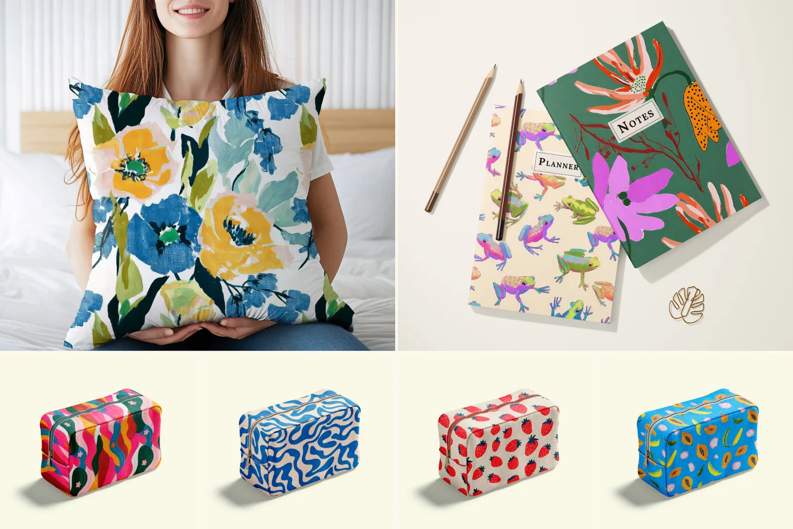 Funky Set: Fun and vibrant seamless patterns with bold, playful designs. - 5