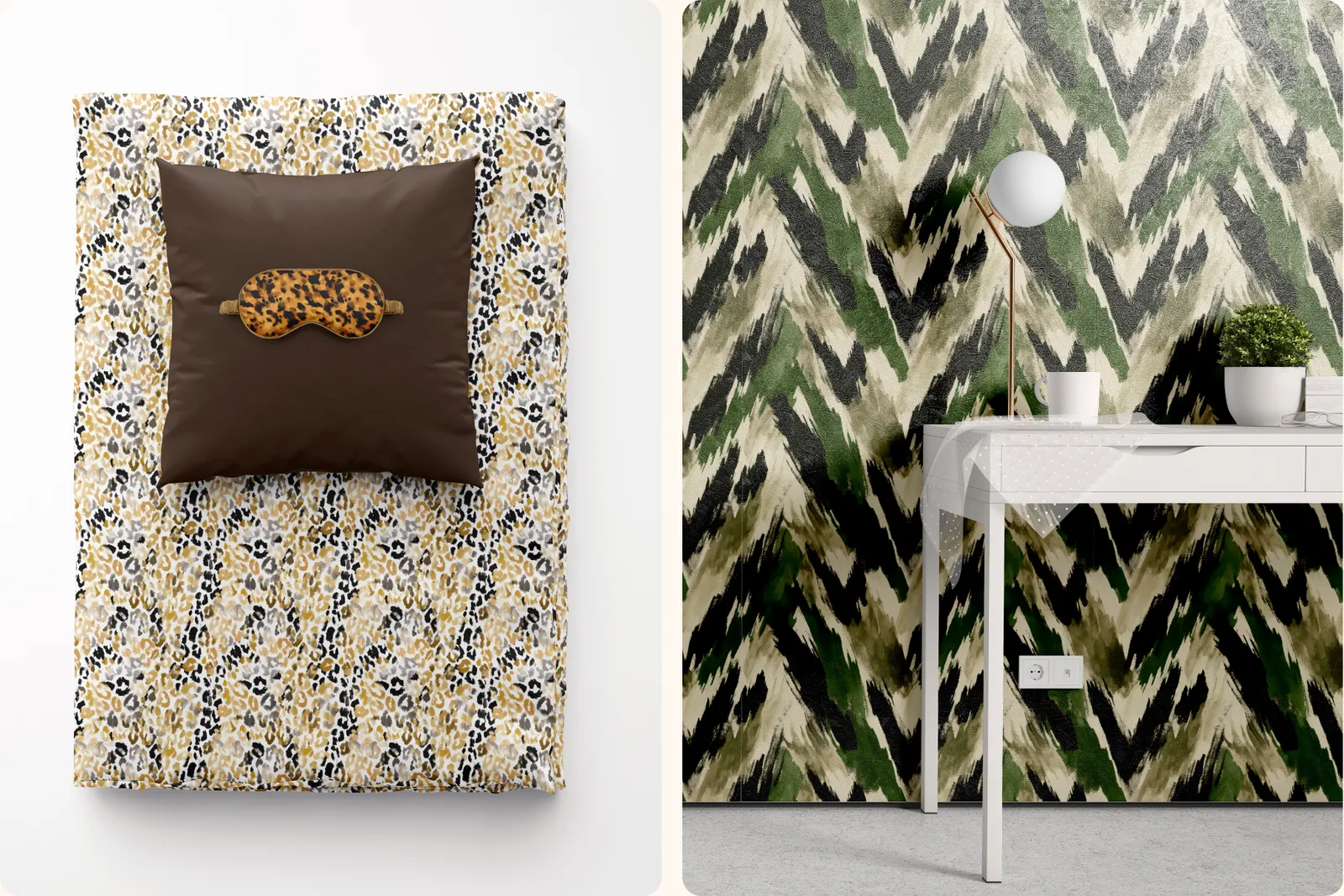 Animal Abstract Set - part 3: A bold collection of abstract animal-inspired seamless patterns with leopard, cheetah, snake, and deer prints. - 10
