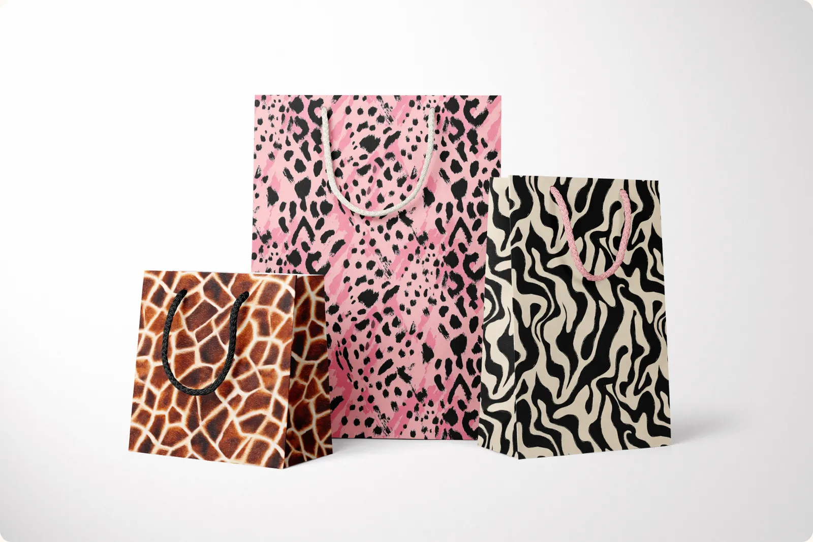 Animal Abstract Set - part 3: A bold collection of abstract animal-inspired seamless patterns with leopard, cheetah, snake, and deer prints. - 18