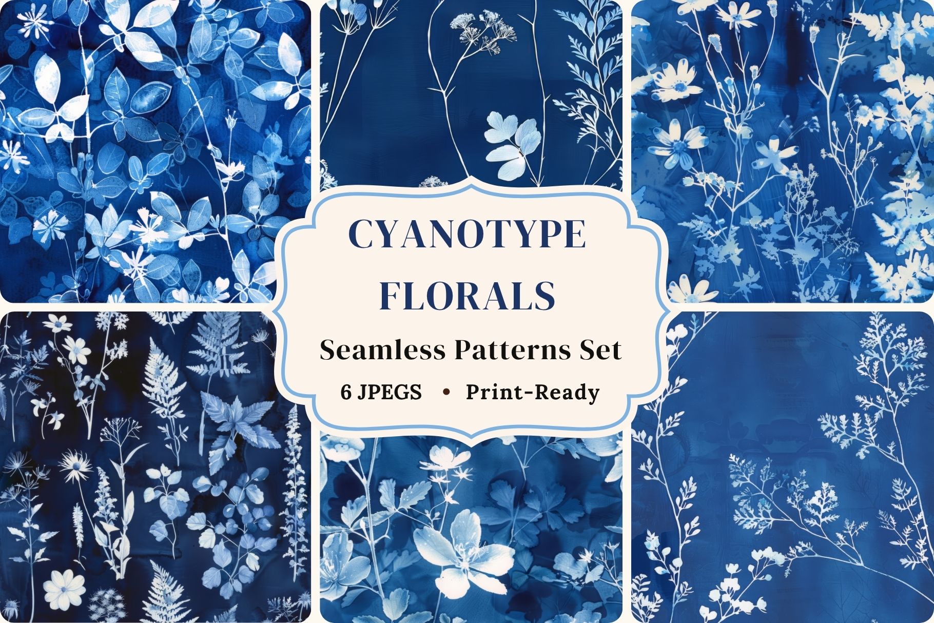 Cyanotype Floral Set - Part 3