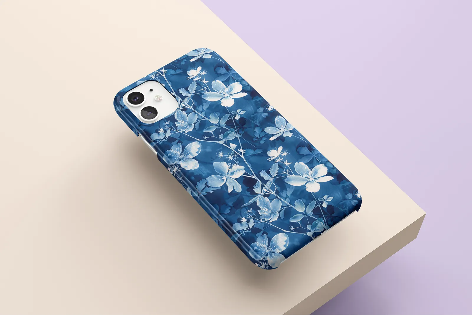 Cyanotype Floral Set - Part 3: A set of 6 original cyanotype-inspired seamless patterns in deep blue botanical tones. - 14