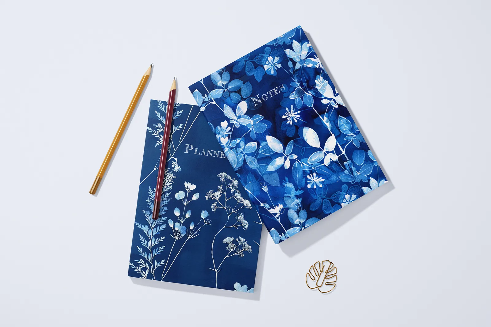 Cyanotype Floral Set - Part 3: A set of 6 original cyanotype-inspired seamless patterns in deep blue botanical tones. - 10