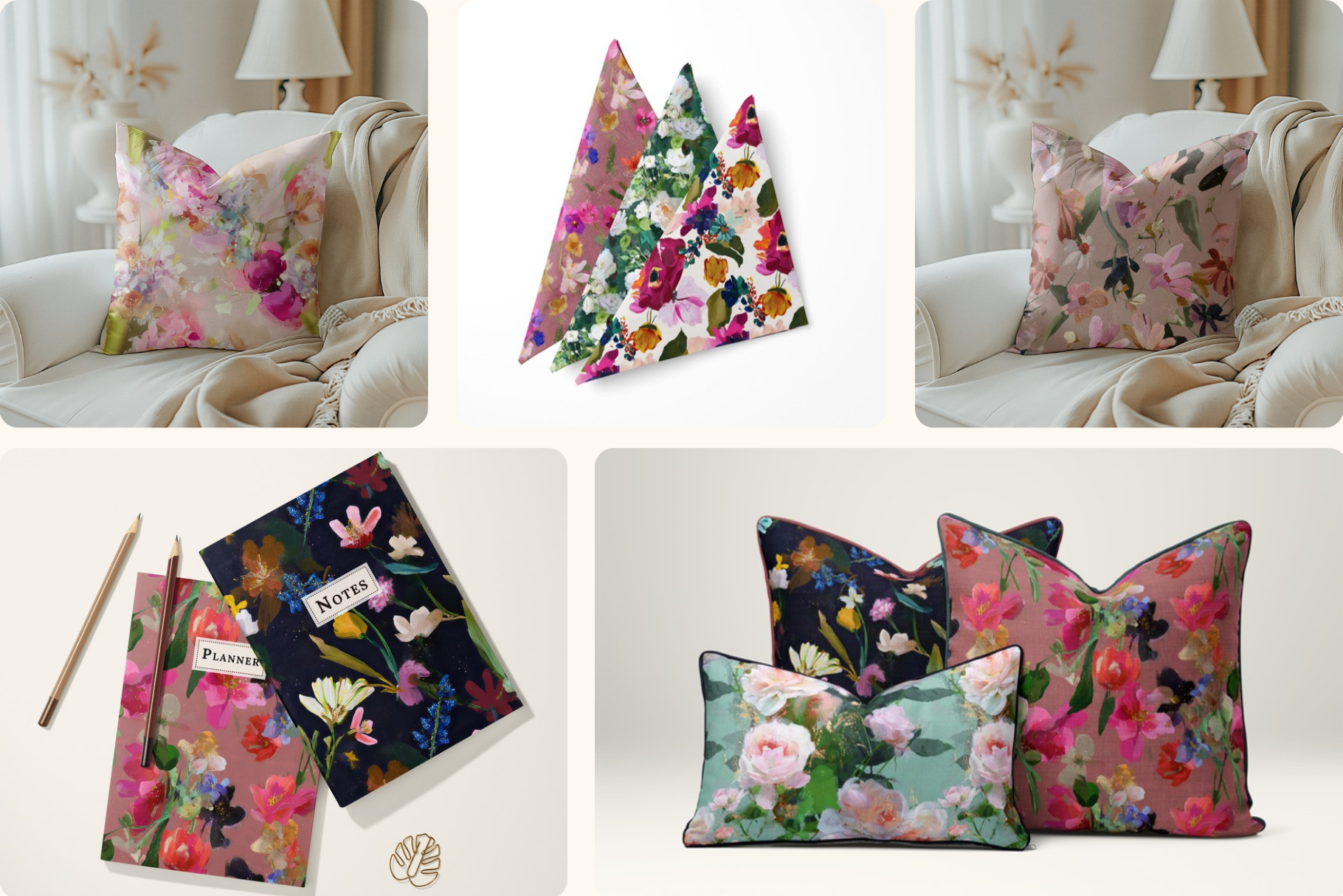 Velvet Bloom - Abstract Blooming Florals: A bold, painterly collection of 45 seamless patterns, made for designers who want color and life in every tile. - 11