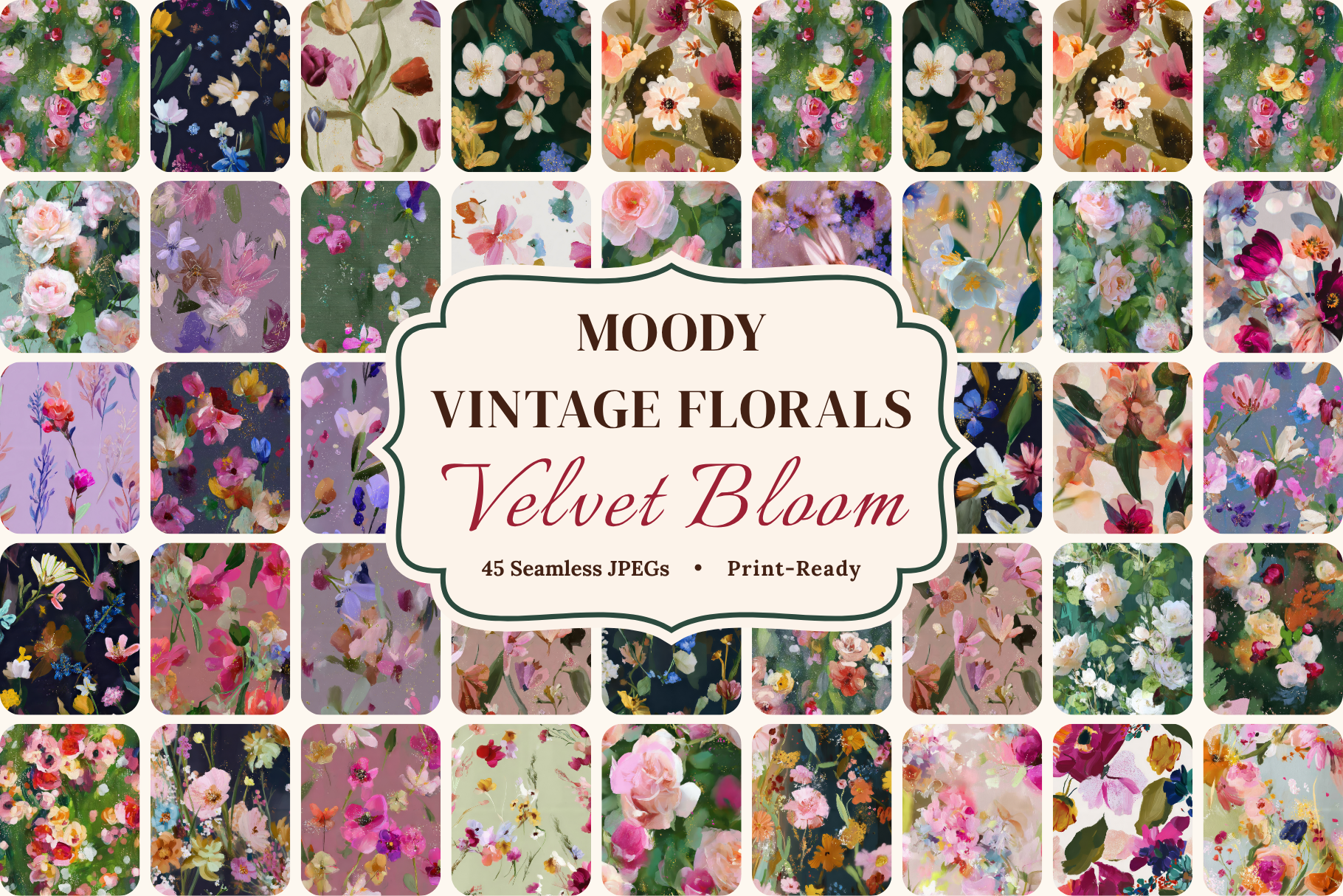 Velvet Bloom - Moody Vintage Florals
