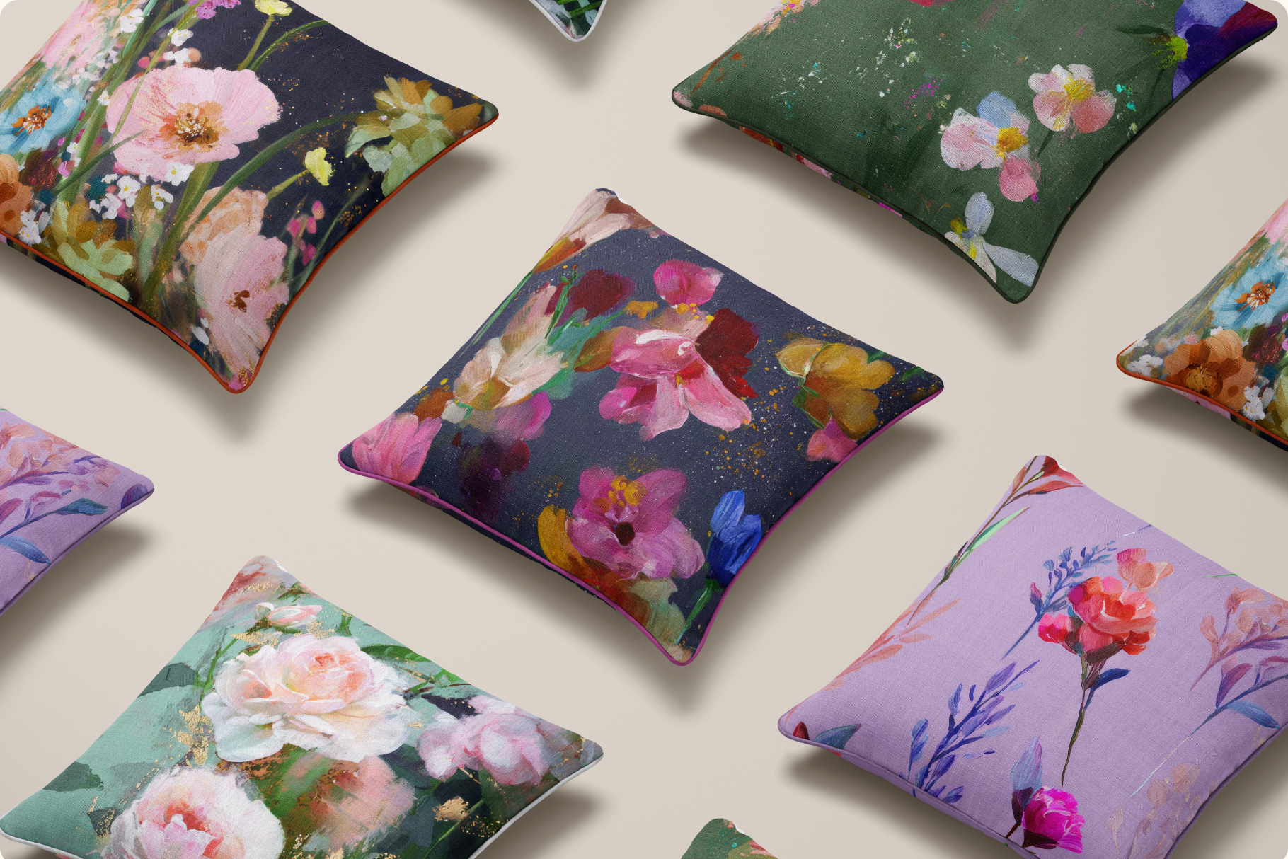 Velvet Bloom - Moody Vintage Florals: A moody, painterly collection of 45 seamless patterns, curated for designers who want story and soul in every tile. - 14