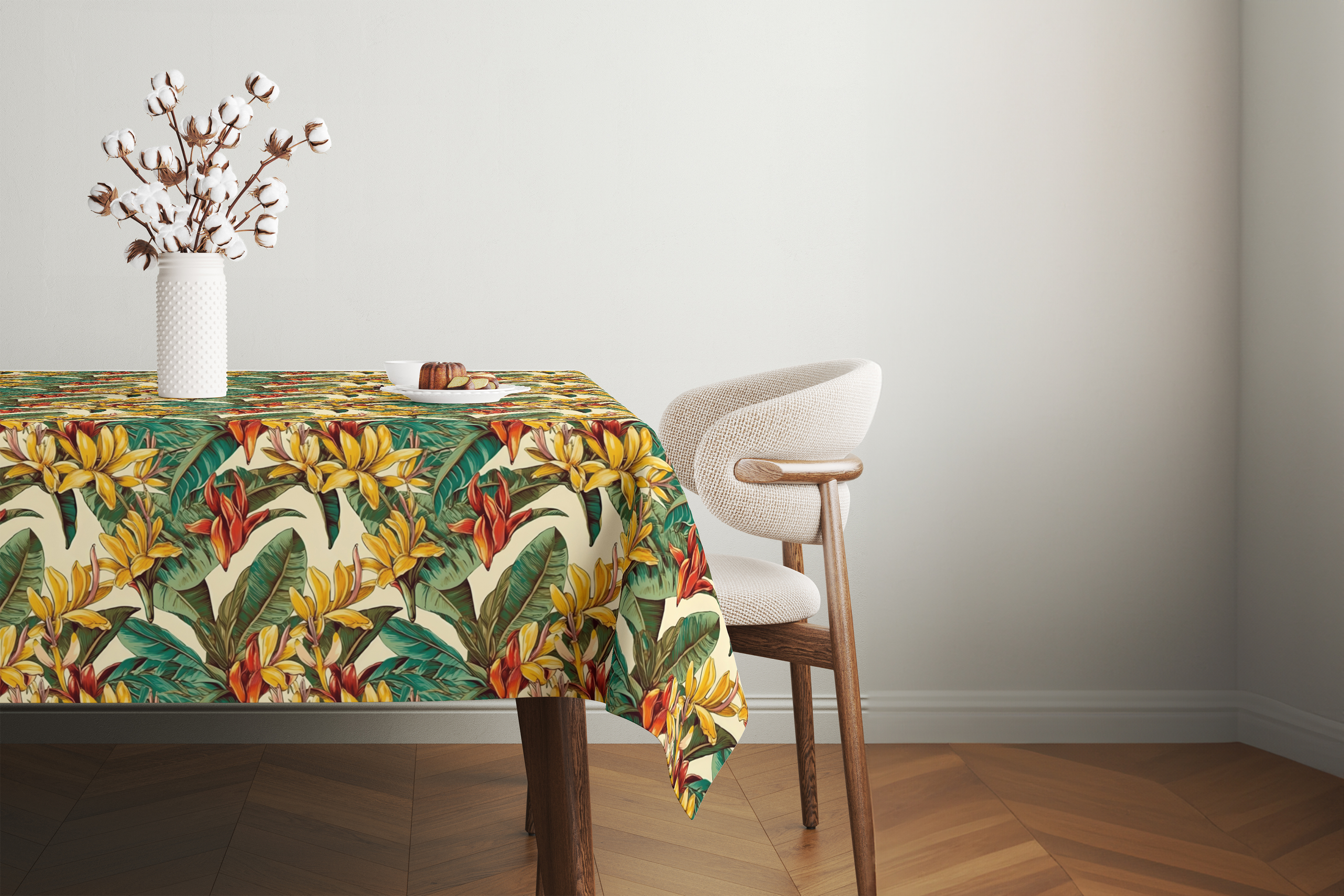 Tropical Paradise: A set of 6 lush tropical seamless patterns featuring banana leaves, bird of paradise, and exotic florals in rich greens and warm botanical tones. - 3