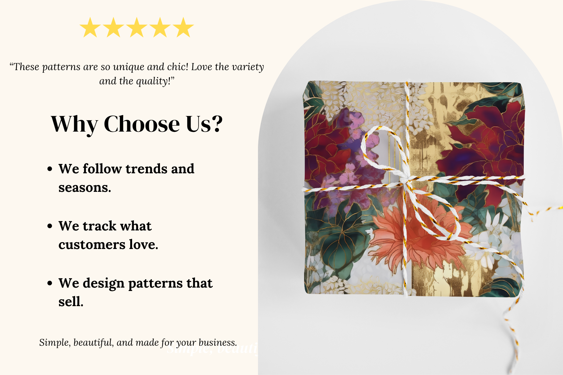 Floral Collage Set: A maximalist collection of 10 seamless floral collage patterns in moody jewel tones with gilded gold accents. - 3
