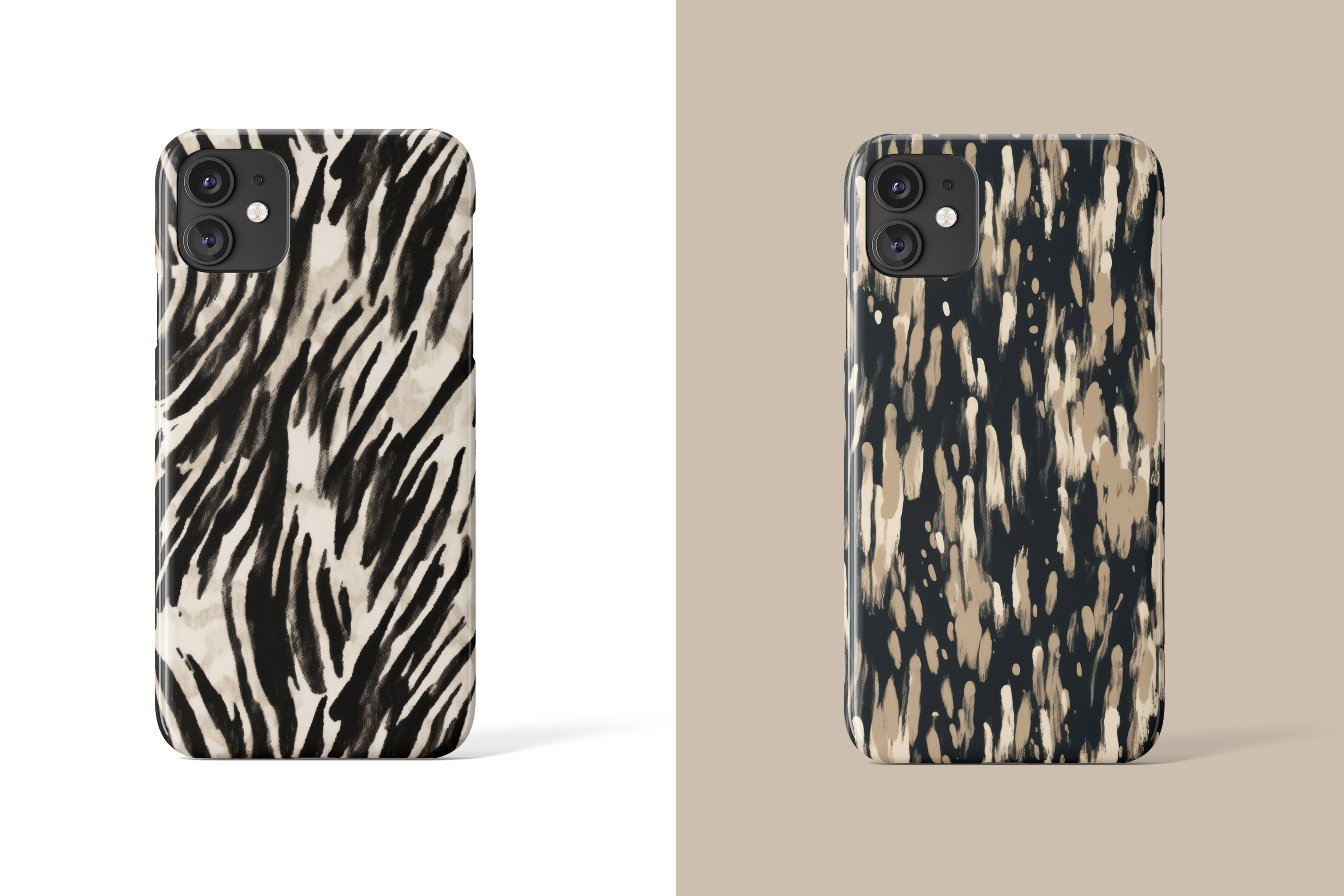 Animal Abstract Set - part 2: A neutral, modern collection of 16 abstract animal print seamless patterns: leopard, cheetah, cowhide, zebra, snake skin, and more, in a timeless palette of cre - 13