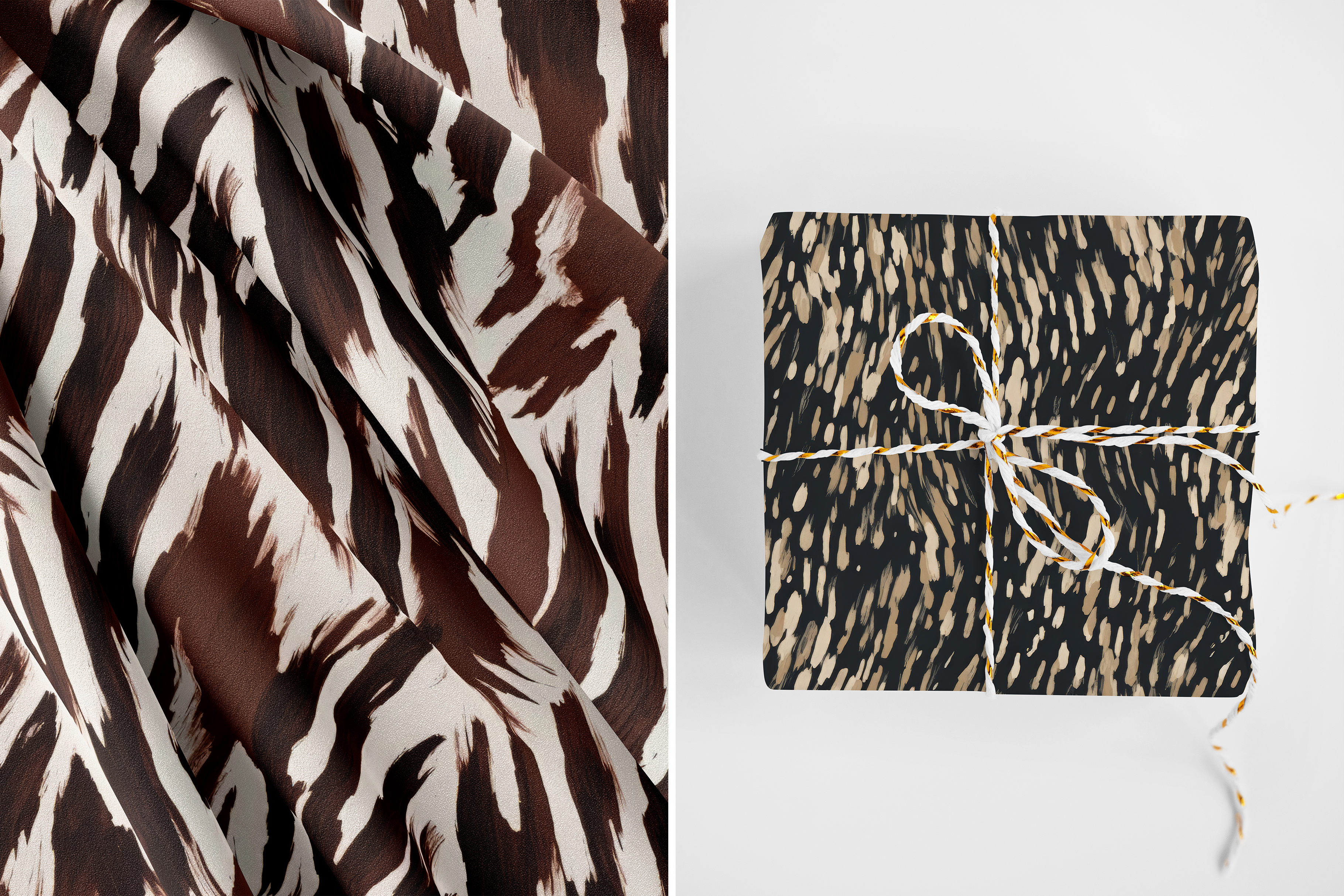 Animal Abstract Set - part 2: A neutral, modern collection of 16 abstract animal print seamless patterns: leopard, cheetah, cowhide, zebra, snake skin, and more, in a timeless palette of cre - 14