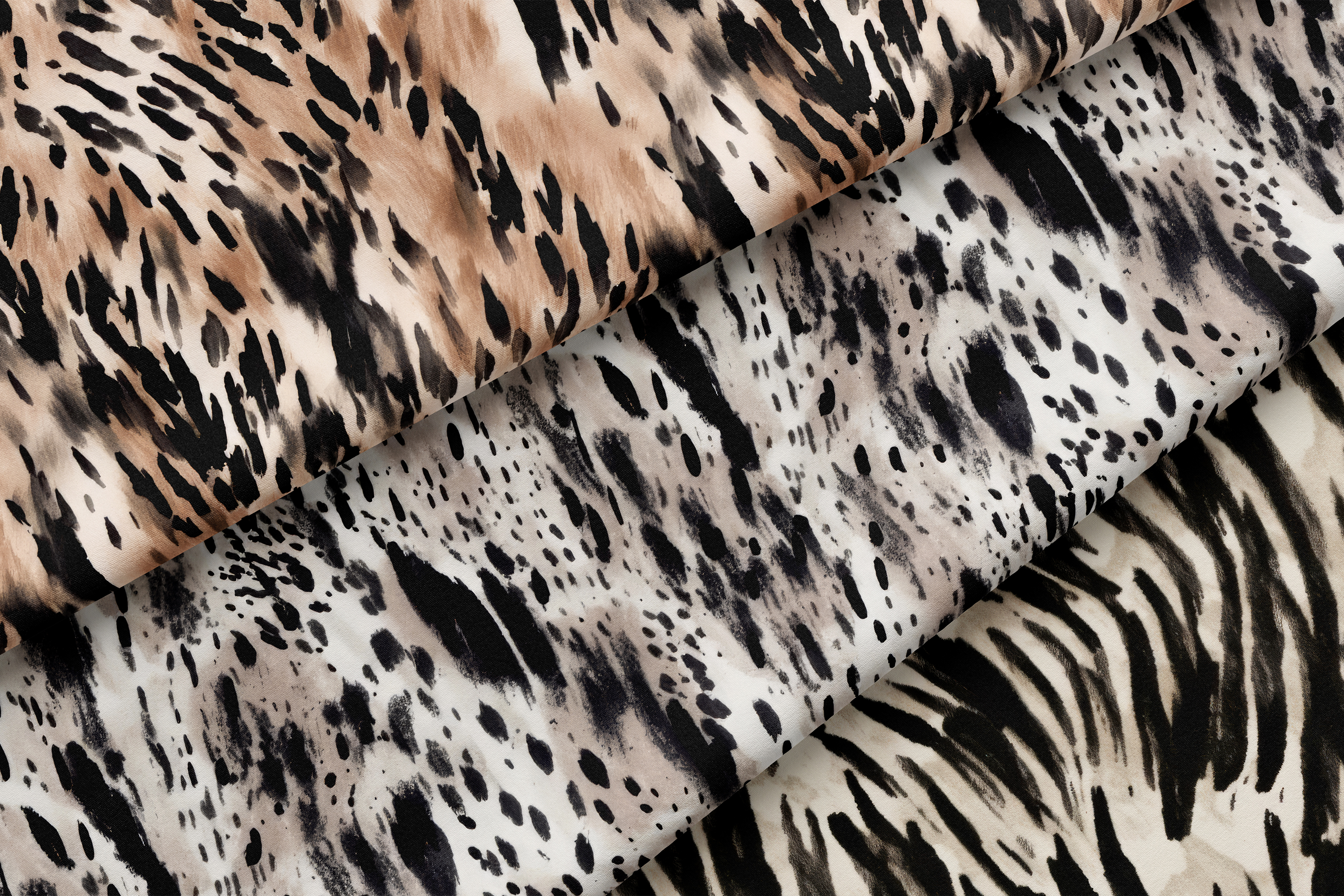 Animal Abstract Set - part 2: A neutral, modern collection of 16 abstract animal print seamless patterns: leopard, cheetah, cowhide, zebra, snake skin, and more, in a timeless palette of cre - 16