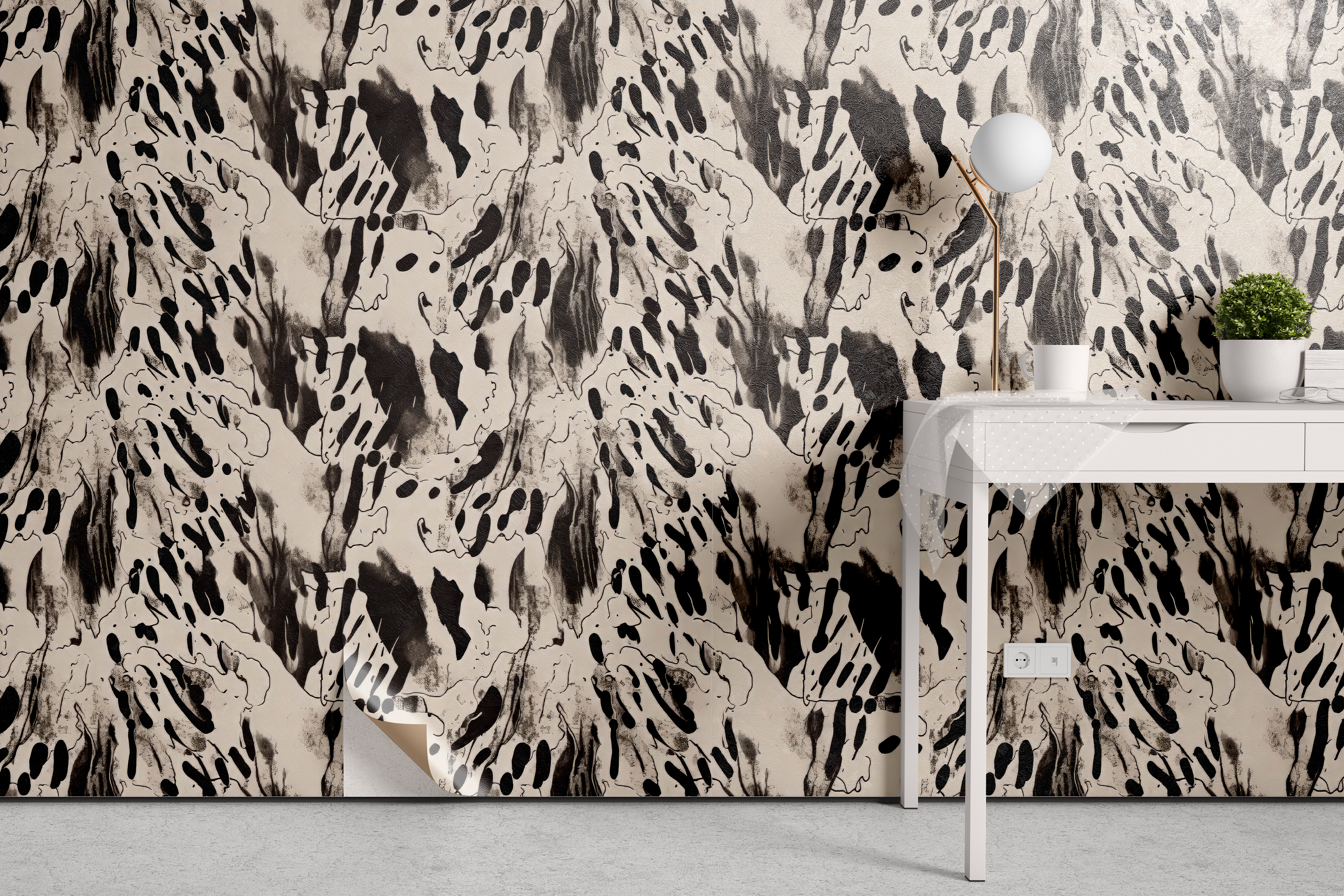 Animal Abstract Set - part 2: A neutral, modern collection of 16 abstract animal print seamless patterns: leopard, cheetah, cowhide, zebra, snake skin, and more, in a timeless palette of cre - 8