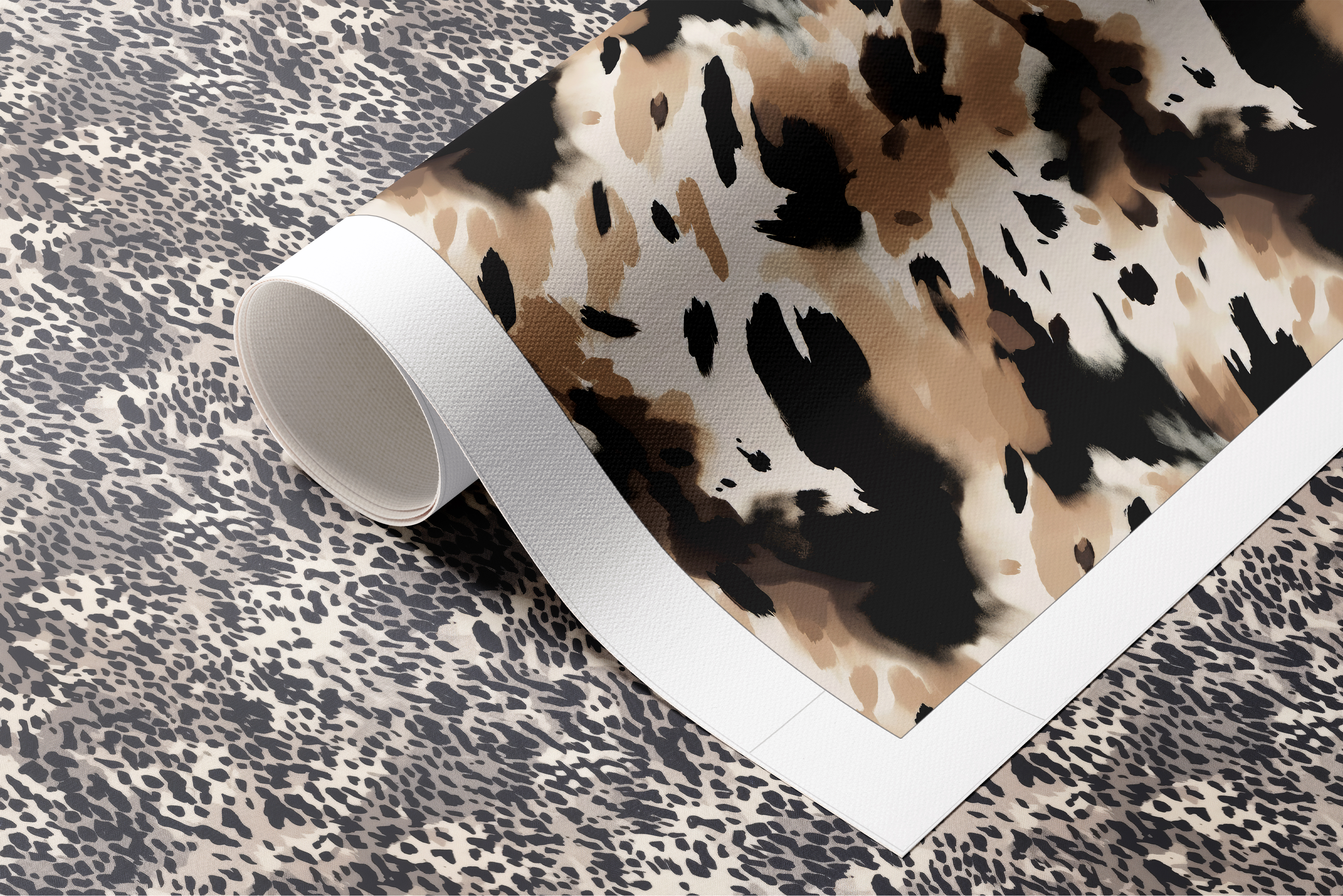 Animal Abstract Set - part 2: A neutral, modern collection of 16 abstract animal print seamless patterns: leopard, cheetah, cowhide, zebra, snake skin, and more, in a timeless palette of cre - 9
