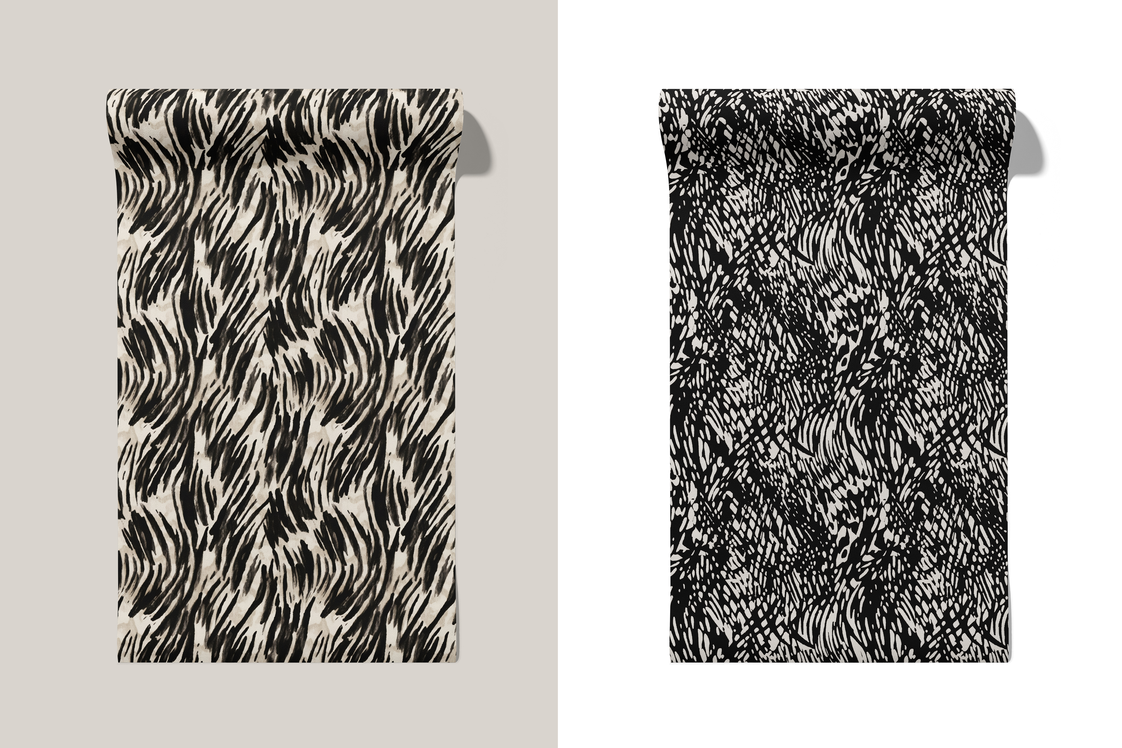 Animal Abstract Set - part 2: A neutral, modern collection of 16 abstract animal print seamless patterns: leopard, cheetah, cowhide, zebra, snake skin, and more, in a timeless palette of cre - 12