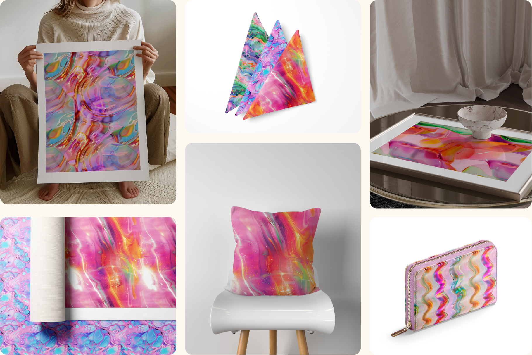 Liquid Ink Set: A curated collection of 8 original liquid ink set seamless patterns. - 10