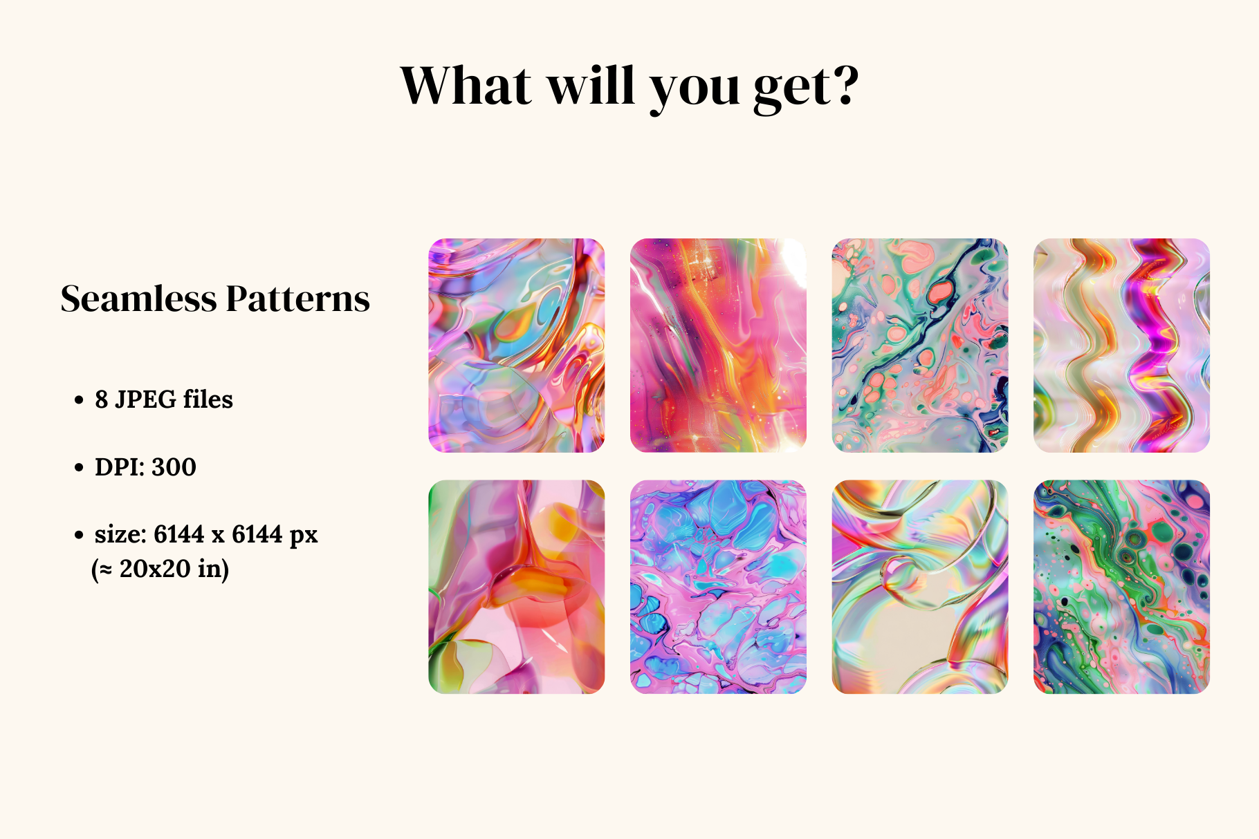 Liquid Ink Set: A curated collection of 8 original liquid ink set seamless patterns. - 5