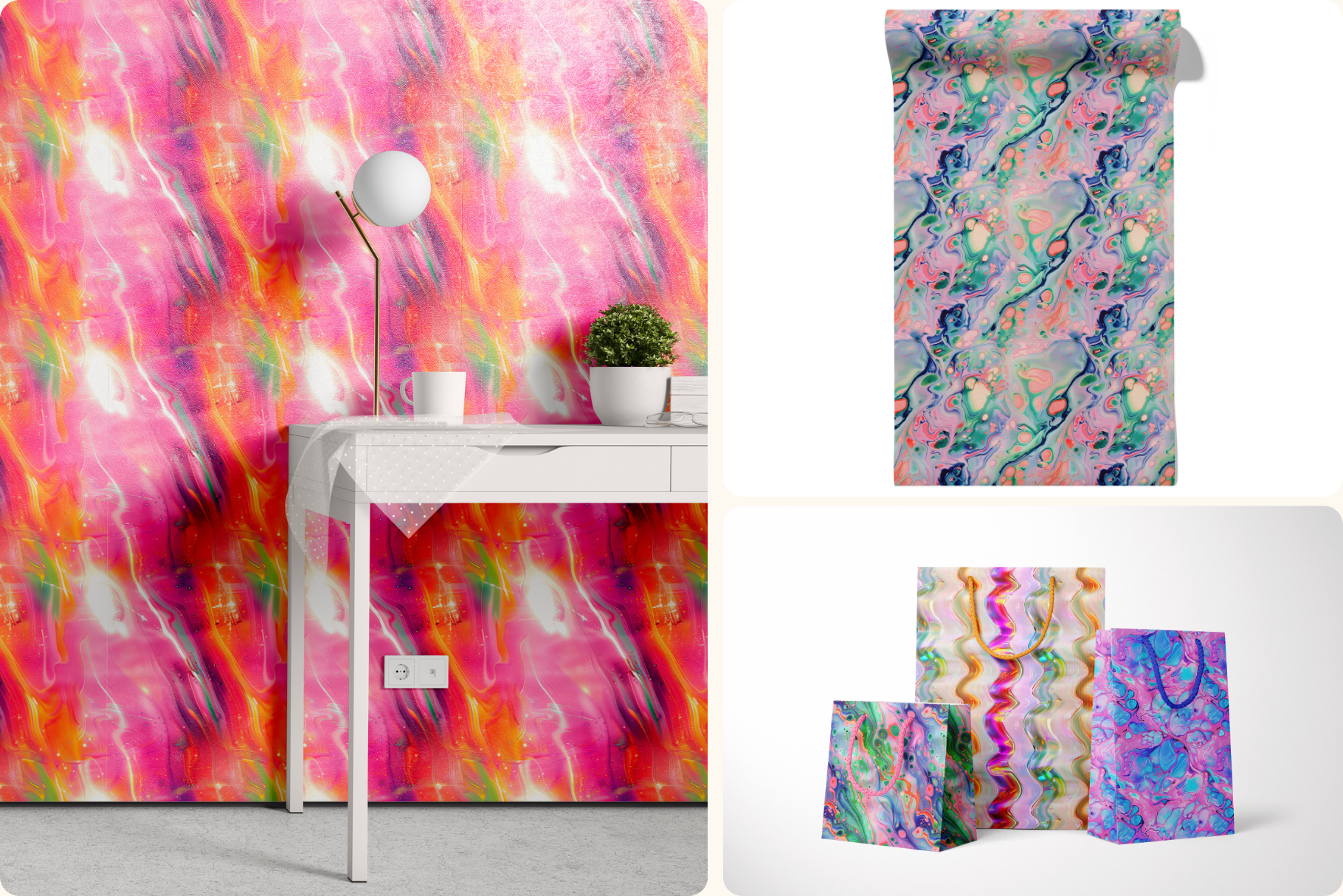 Liquid Ink Set: A curated collection of 8 original liquid ink set seamless patterns. - 9