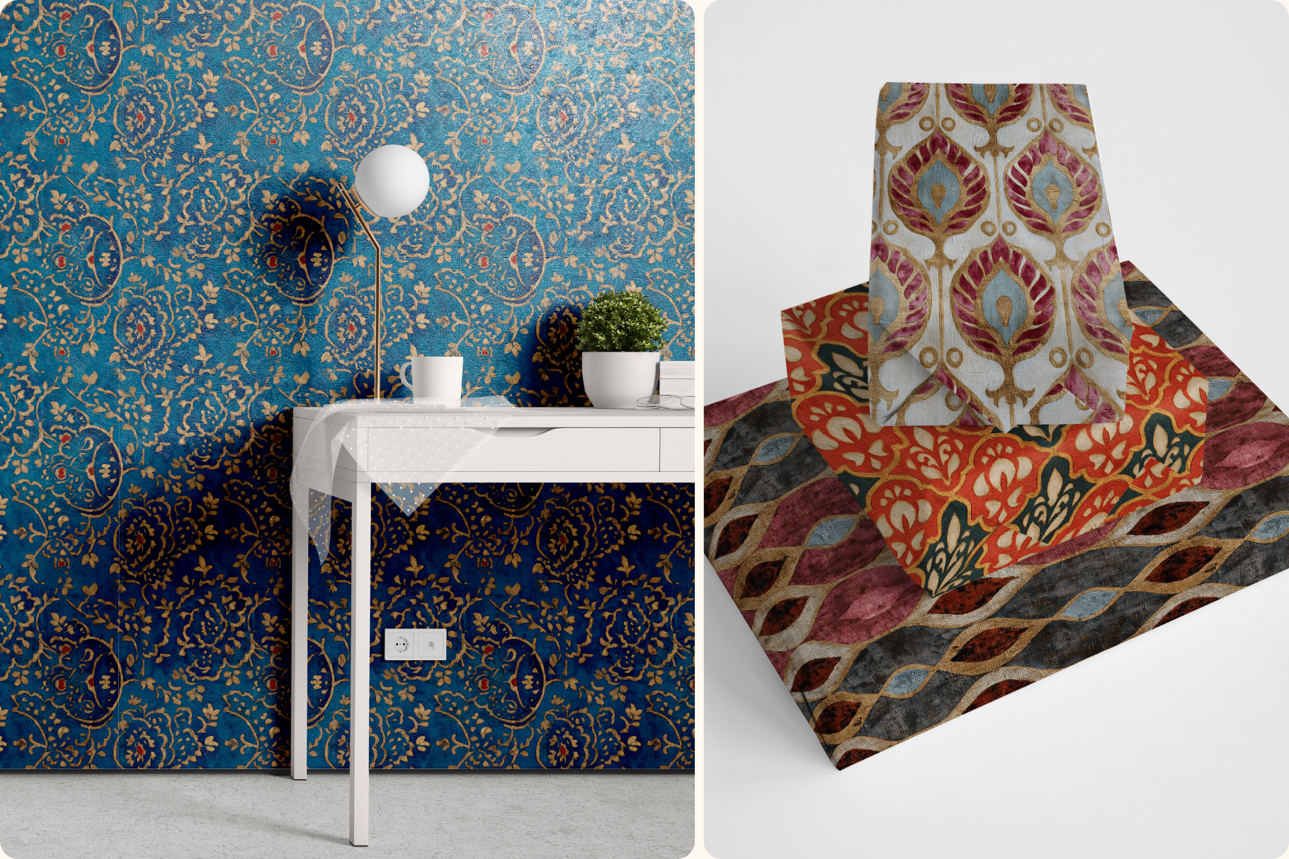 Indian Block Print Set: A curated collection of 12 original indian block print set seamless patterns. - 10