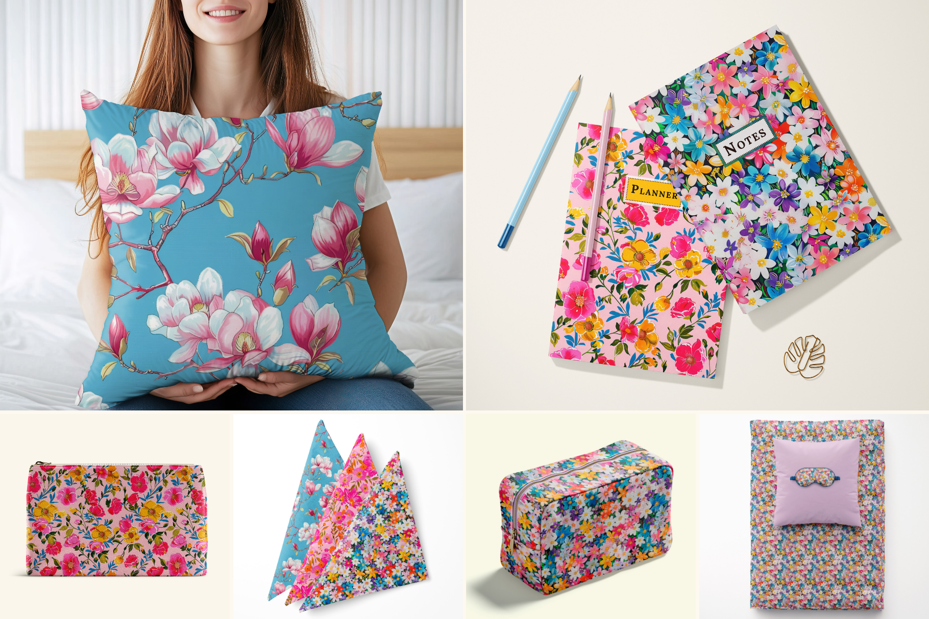 Flowers In Bloom Set: A curated collection of 6 original flowers in bloom set seamless patterns. - 8