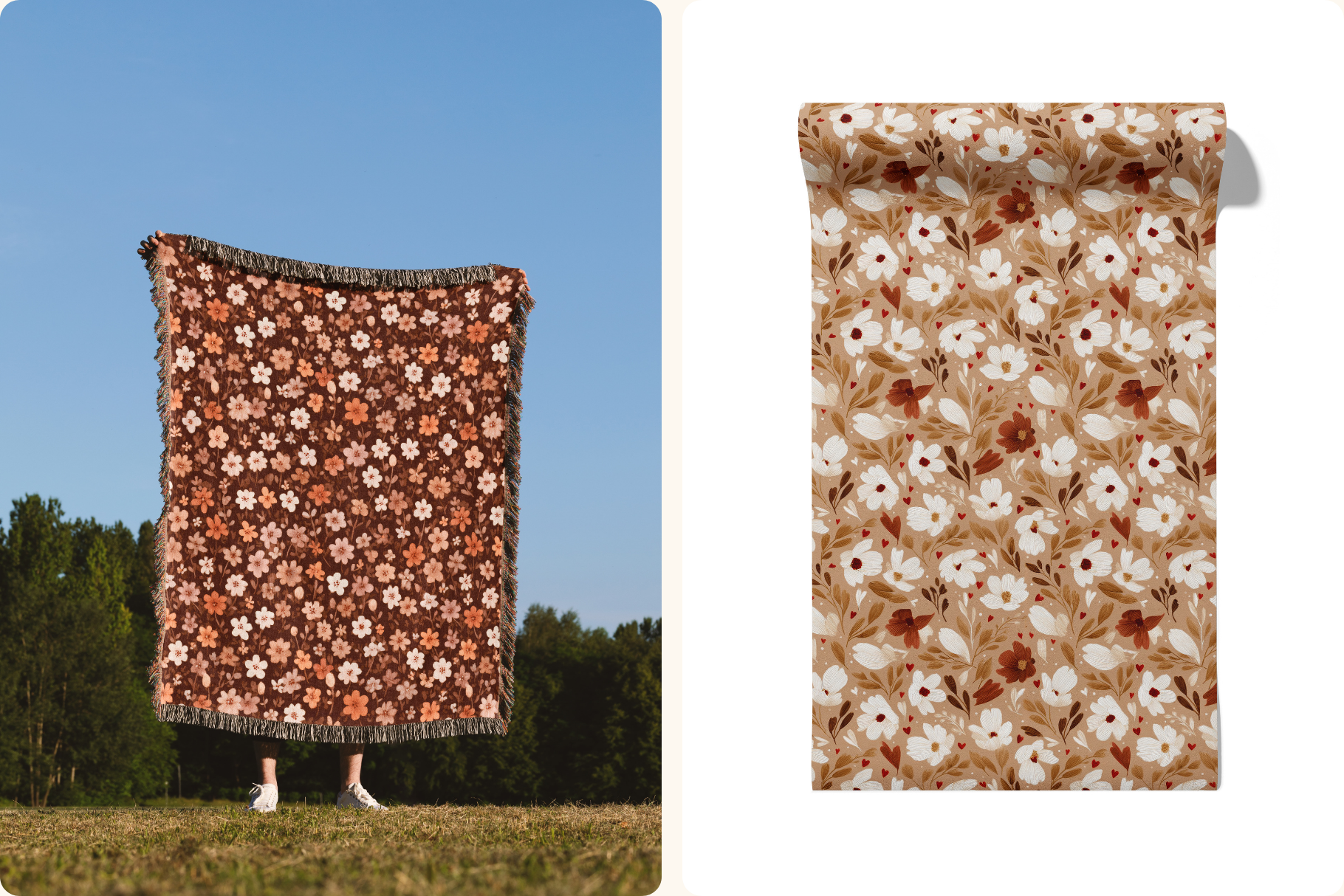 Ditsy Florals Mocha Mousse: A curated collection of 10 original ditsy florals mocha mousse seamless patterns. - 12