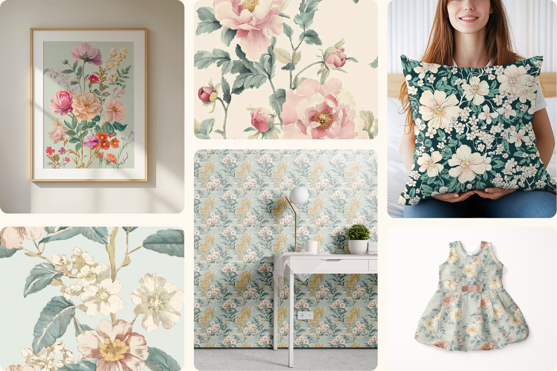 French Antique Patterns & Prints: A curated collection of 8 original french antique patterns & prints seamless patterns. - 12