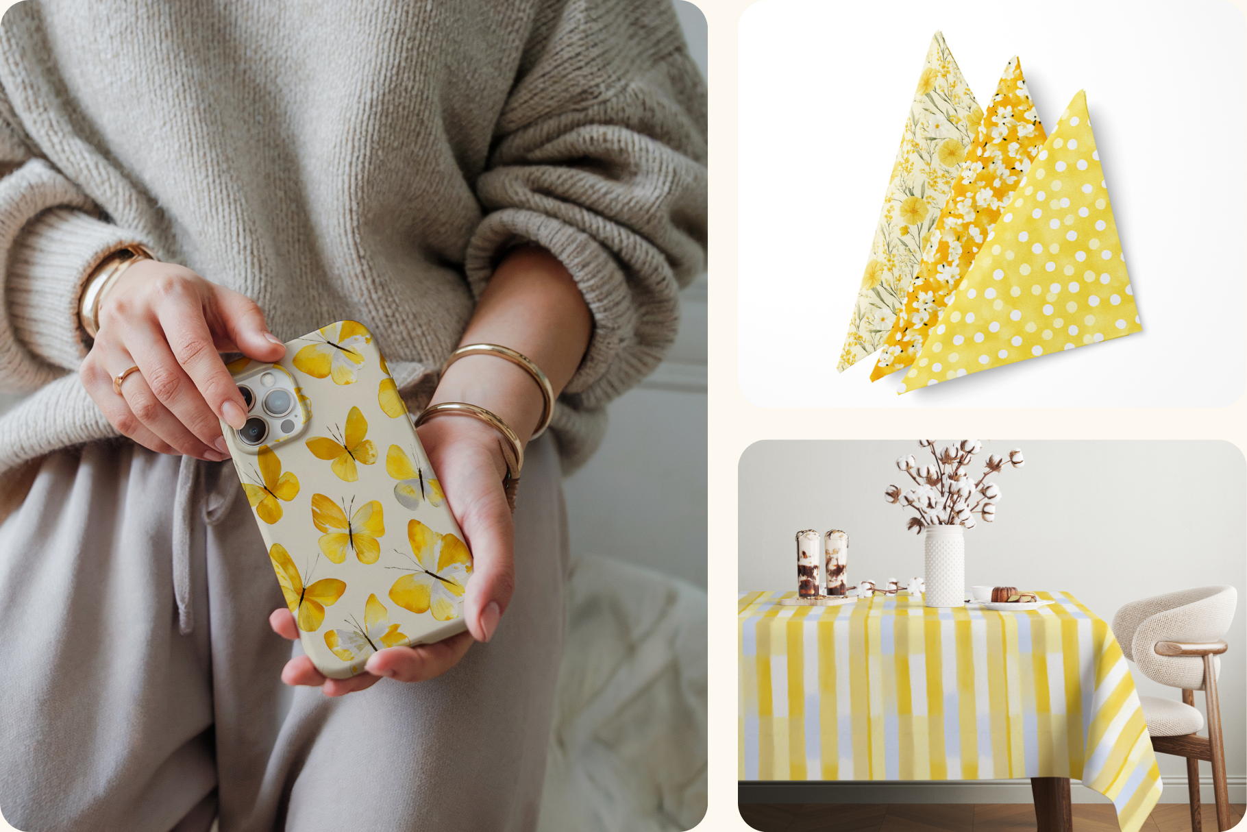Butter Yellow Patterns: A curated collection of 30 original butter yellow patterns seamless patterns. - 11