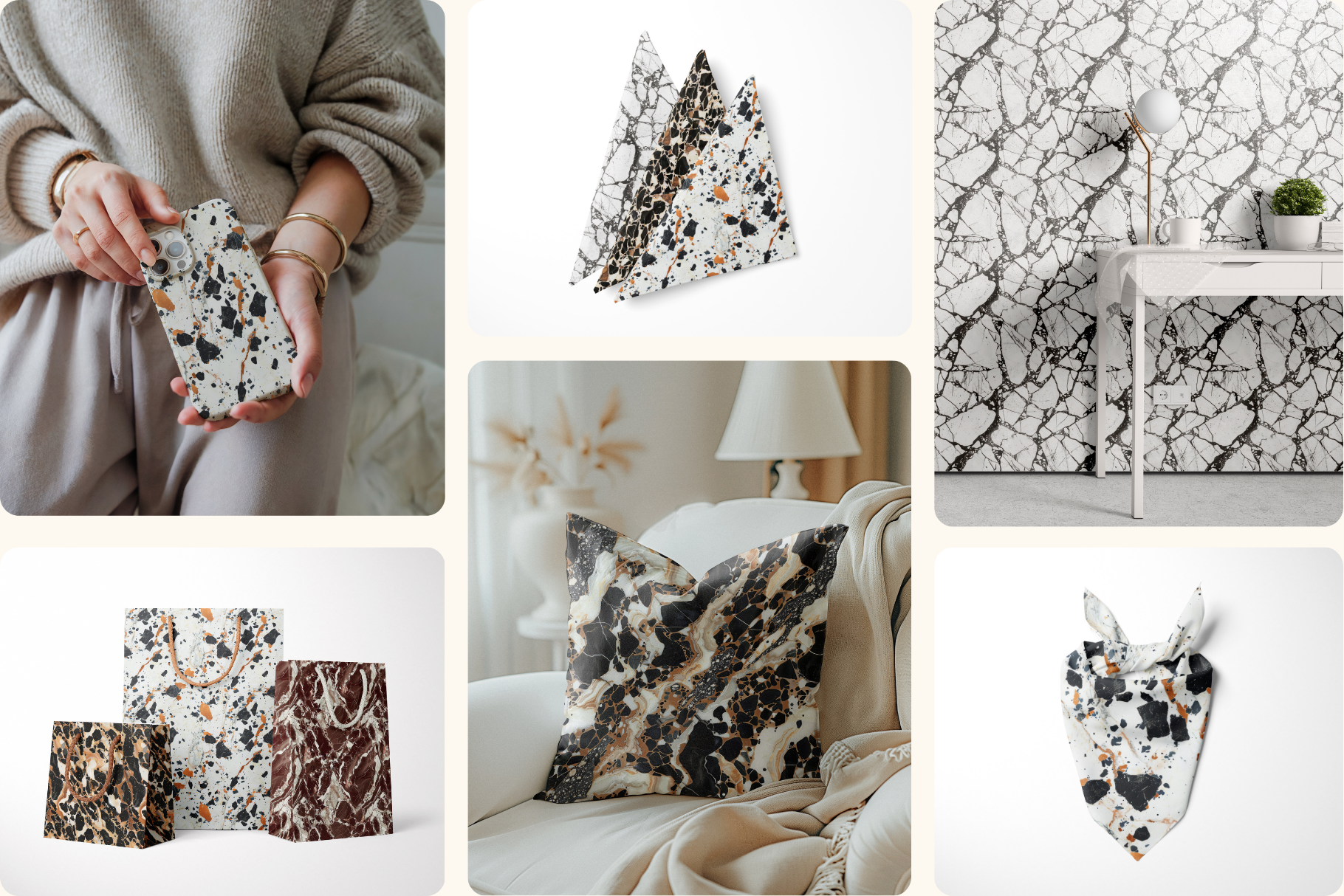 Marble Set: A curated collection of 8 original marble set seamless patterns. - 10