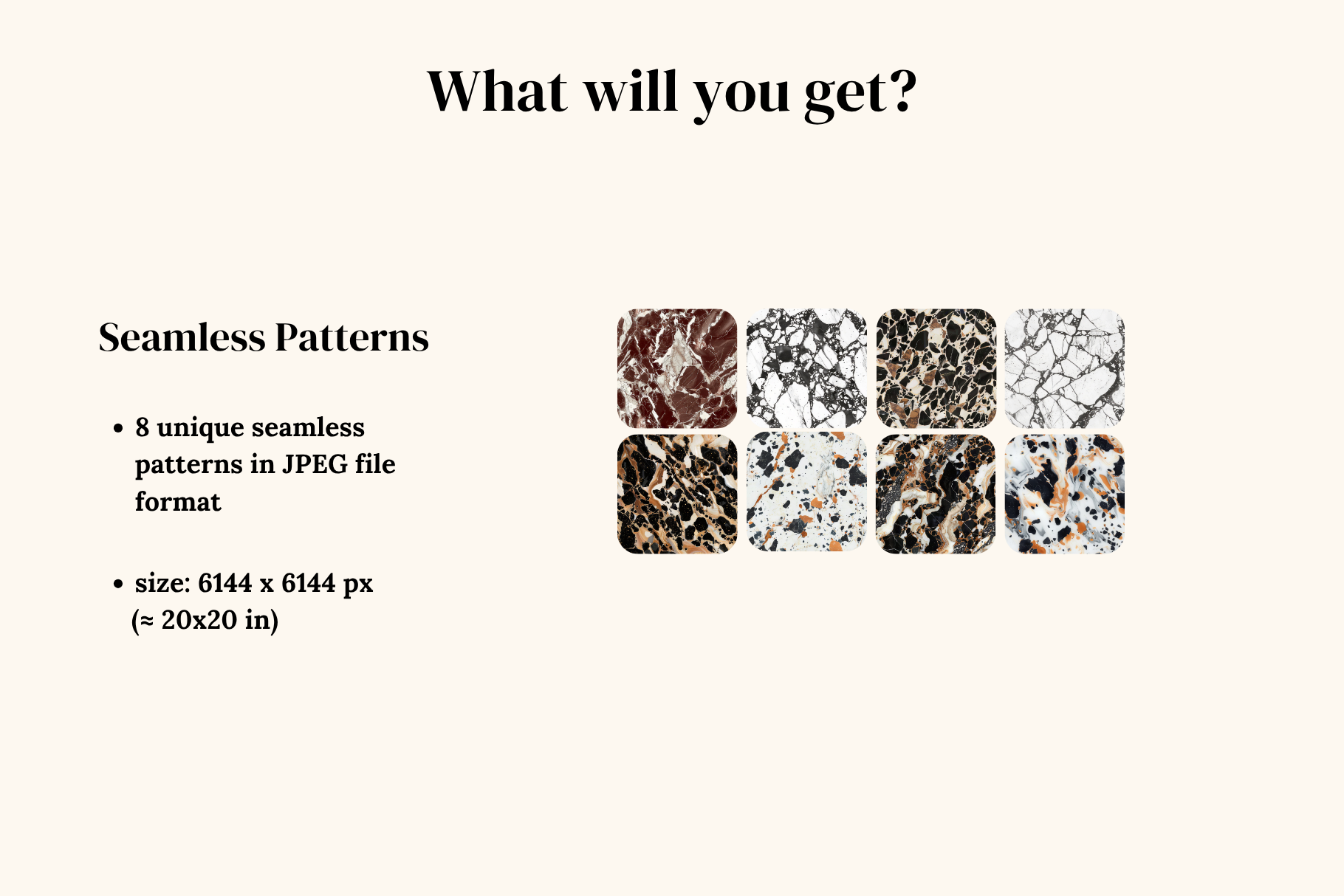 Marble Set: A curated collection of 8 original marble set seamless patterns. - 2