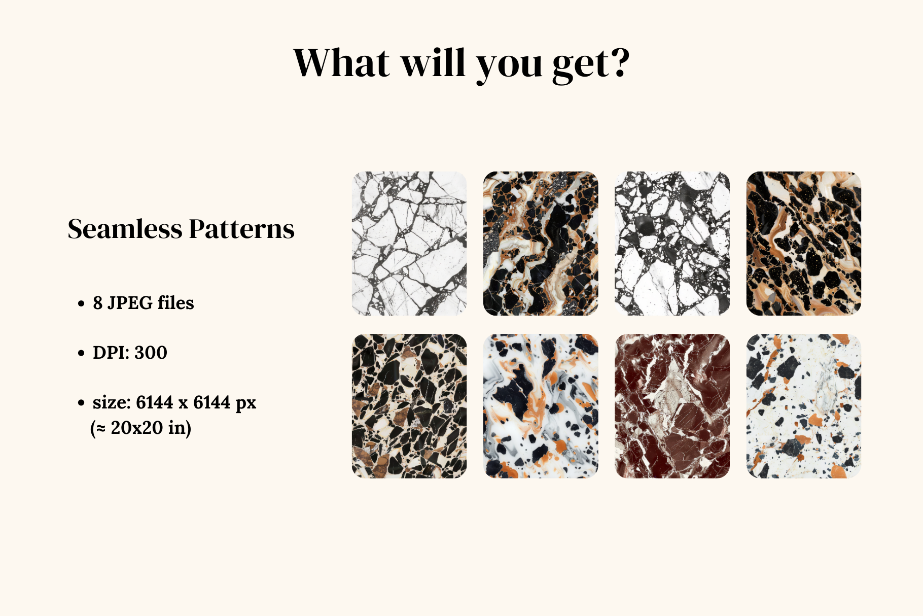 Marble Set: A curated collection of 8 original marble set seamless patterns. - 5
