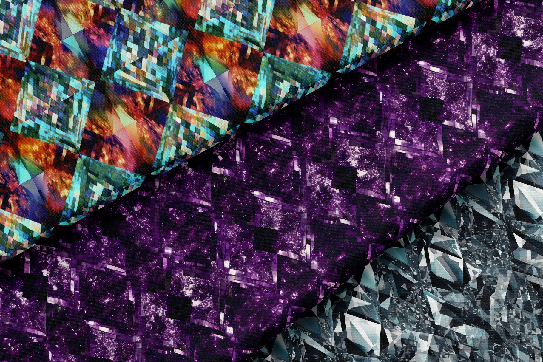 Diamonds Set: A curated collection of 12 original diamonds set seamless patterns. - 7