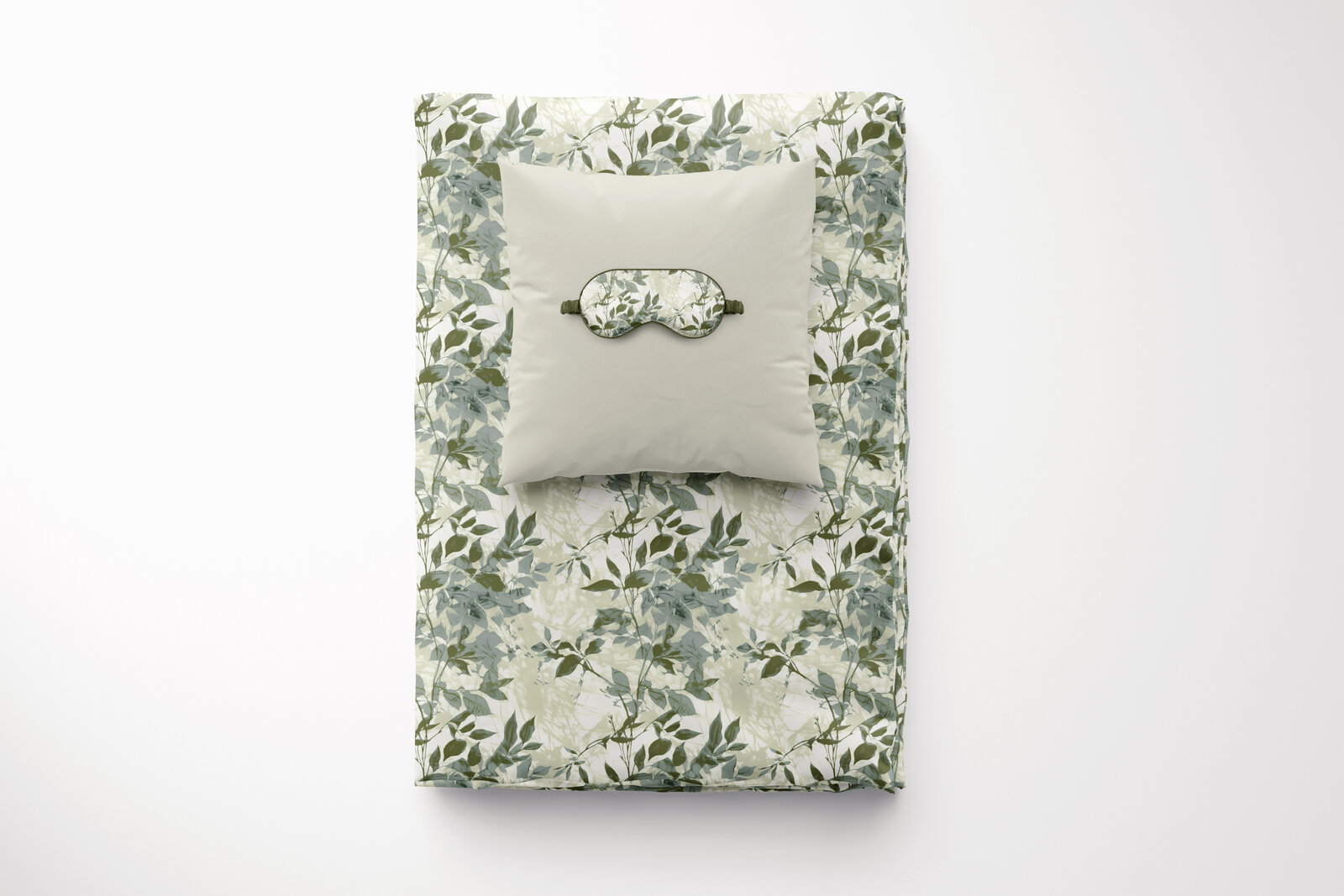 Botanical Monoprints - Blue & Green: A curated collection of 12 original botanical monoprints - blue & green seamless patterns. - 6