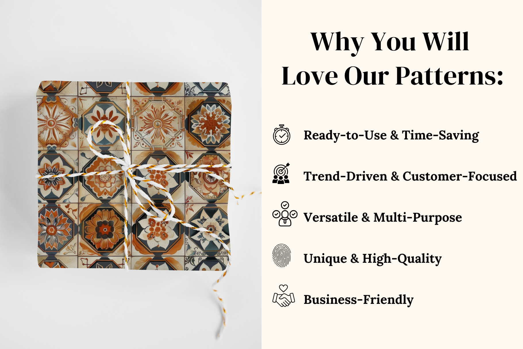 Vintage Tile Osman Set: A curated collection of 12 original vintage tile osman set seamless patterns. - 4