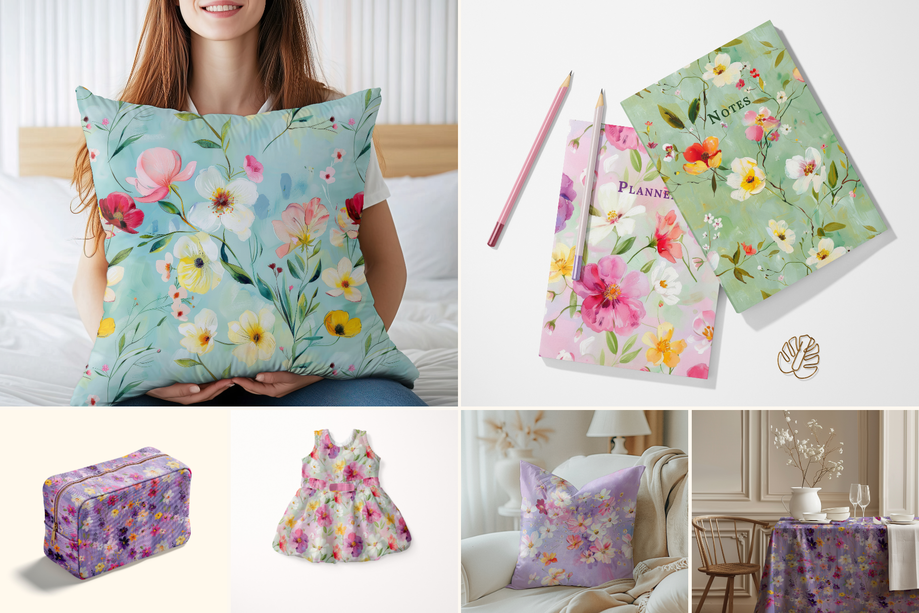 Blooming Joy Set: A curated collection of 8 original blooming joy set seamless patterns. - 5