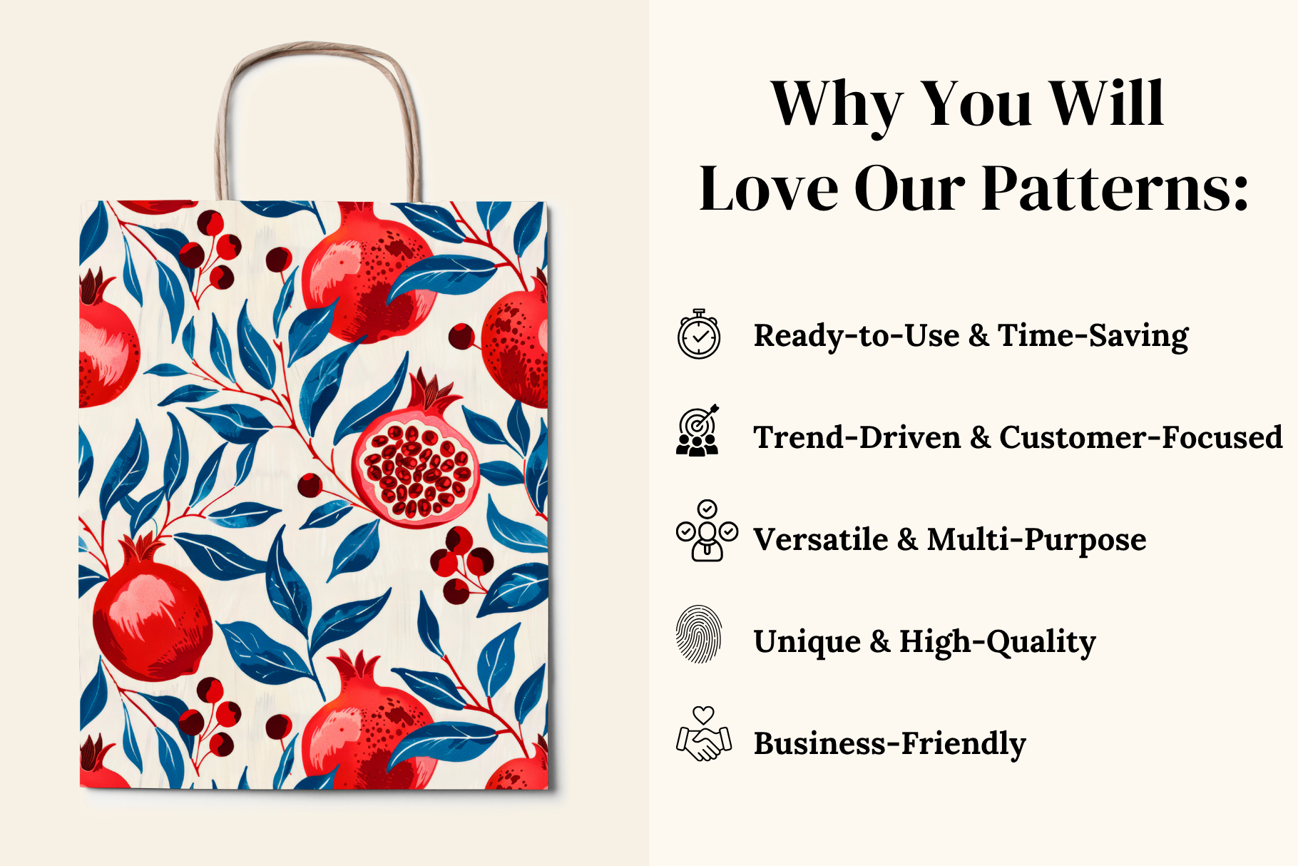 Blue Pomegranates Set: A curated collection of 8 original blue pomegranates set seamless patterns. - 4