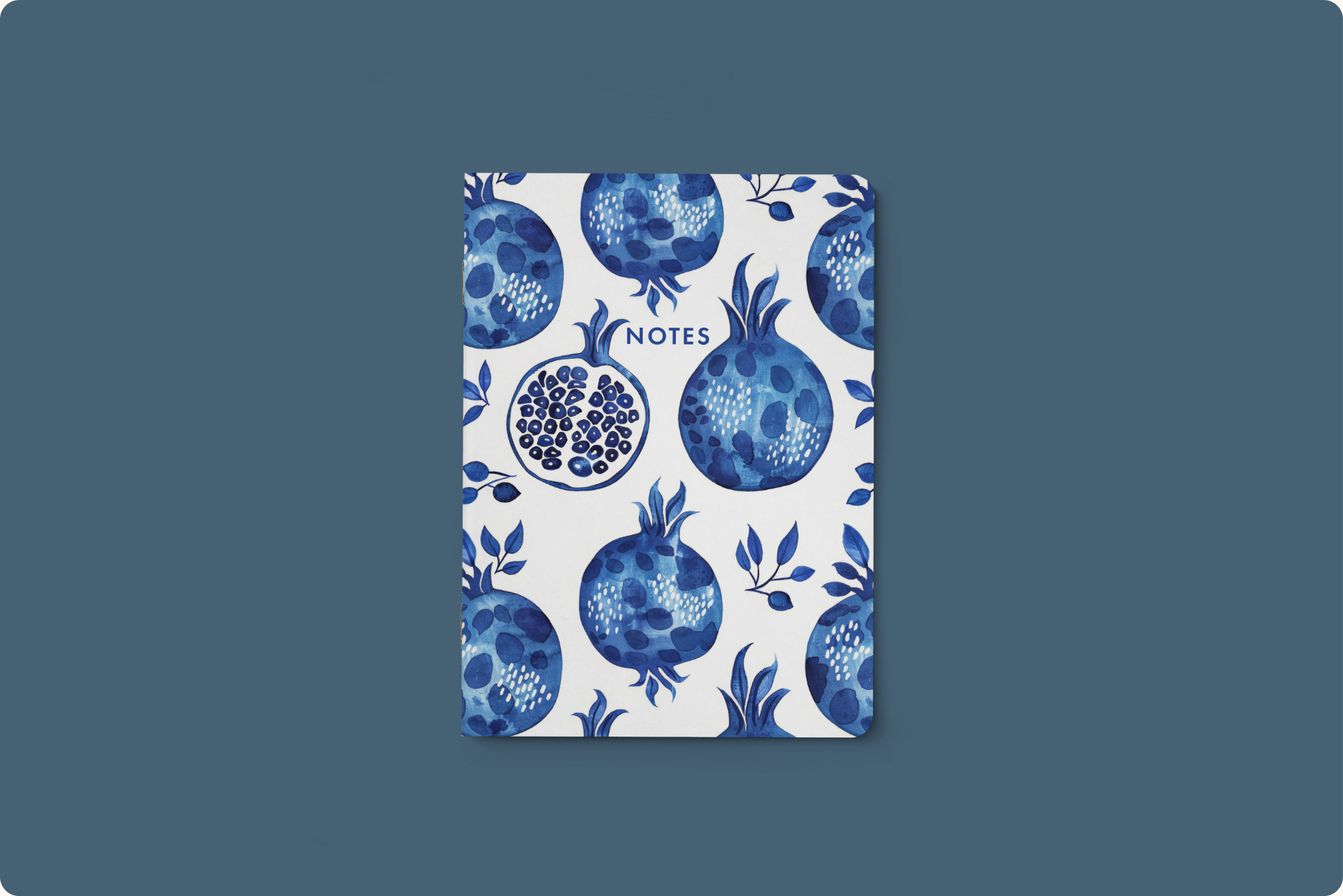 Blue Pomegranates Set: A curated collection of 8 original blue pomegranates set seamless patterns. - 6