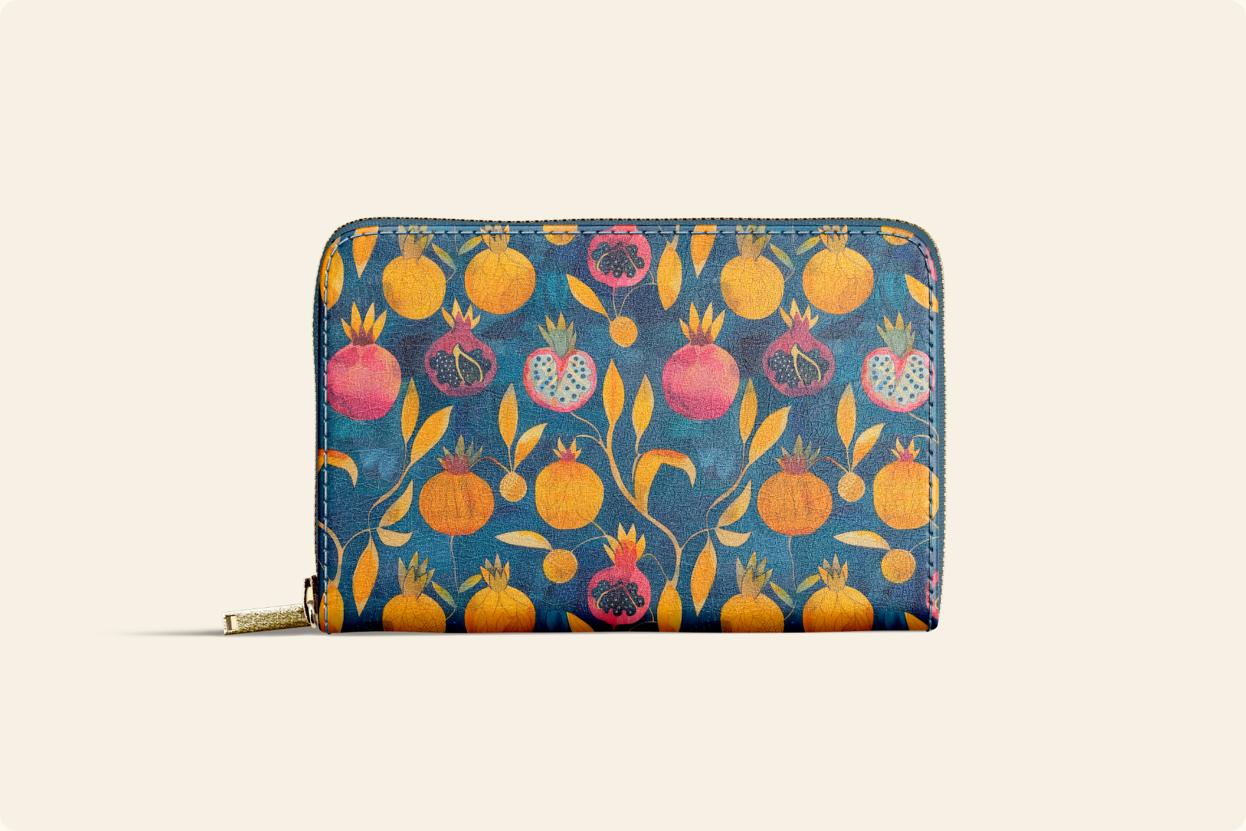 Blue Pomegranates Set: A curated collection of 8 original blue pomegranates set seamless patterns. - 9