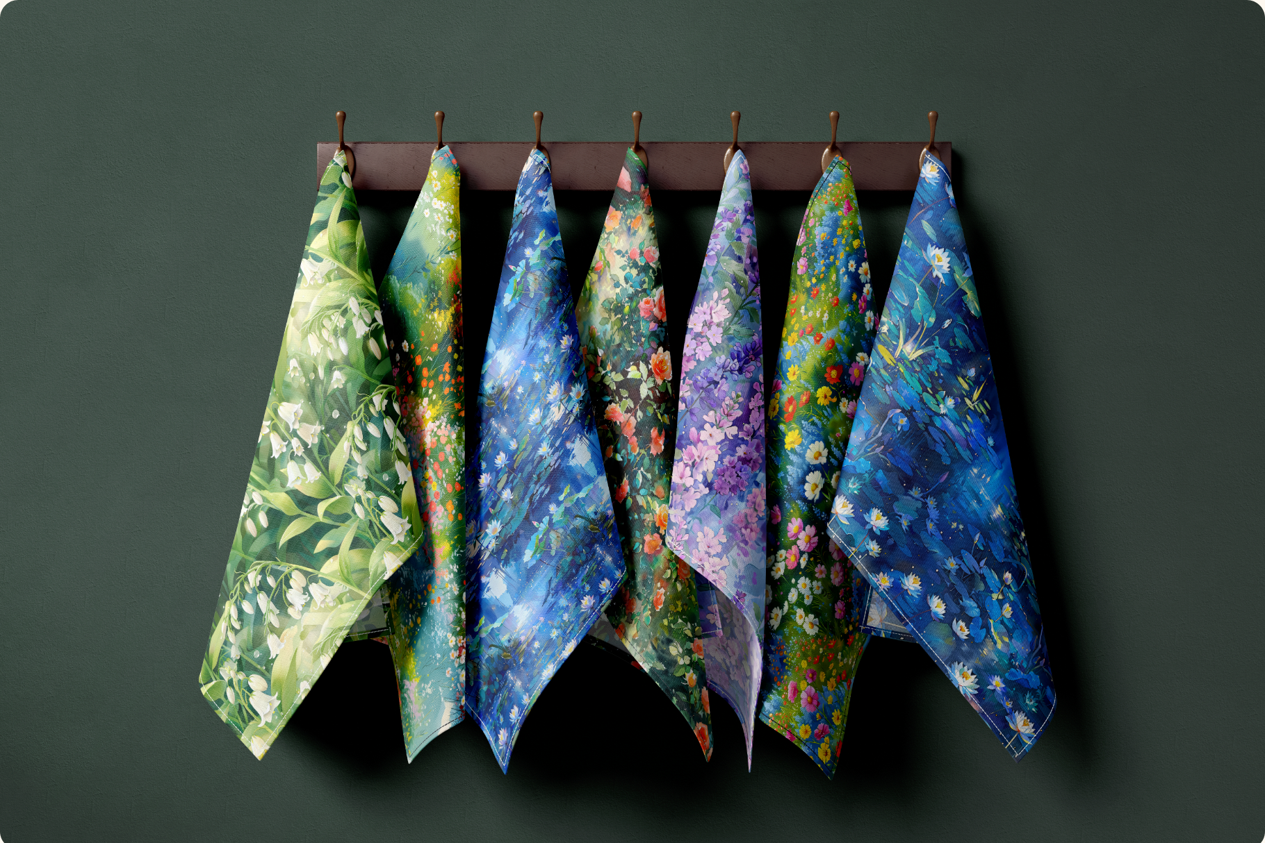 Dreamy Garden Set: A curated collection of 14 original dreamy garden set seamless patterns. - 14