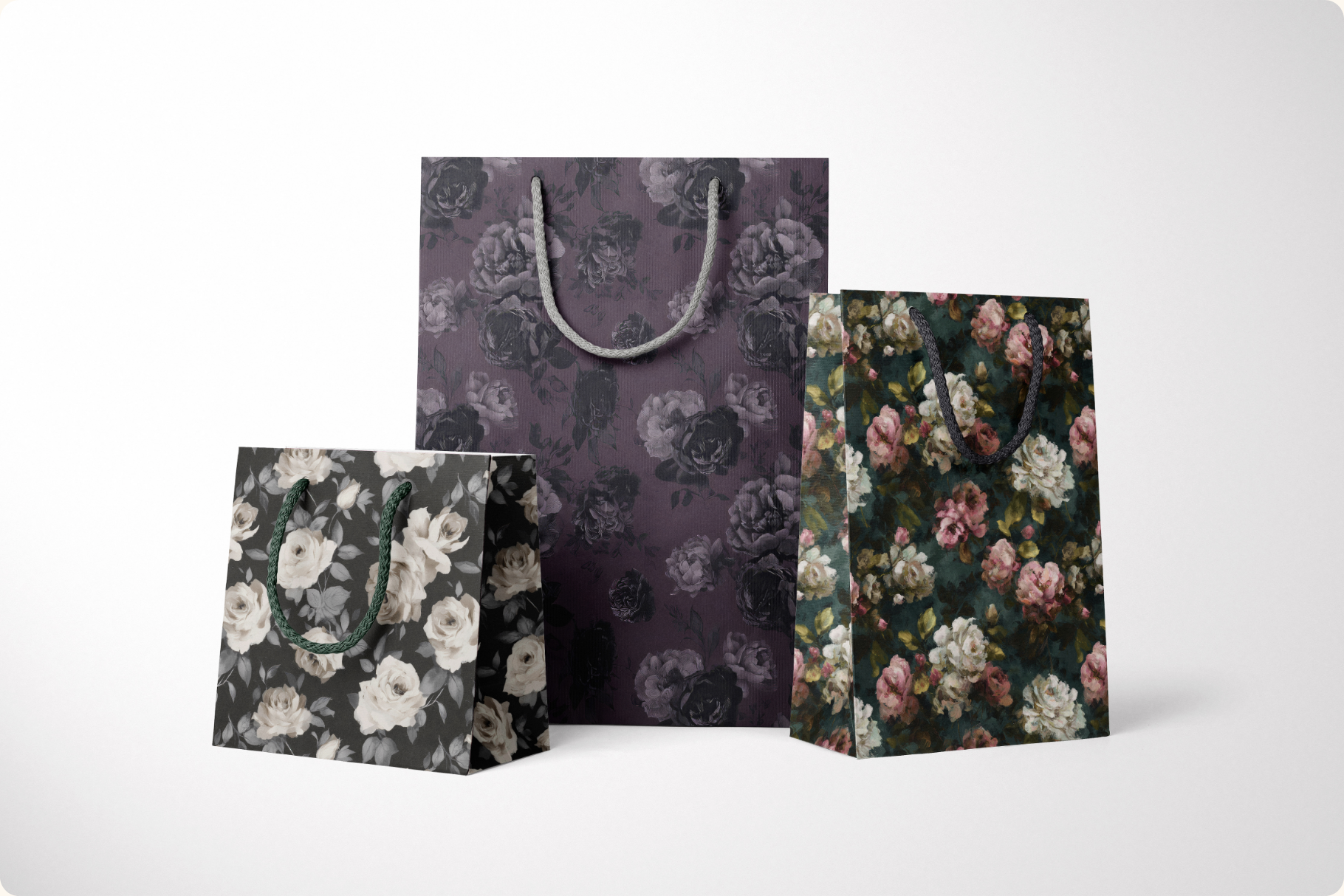Dark Romance: A curated collection of 15 original dark romance seamless patterns. - 12