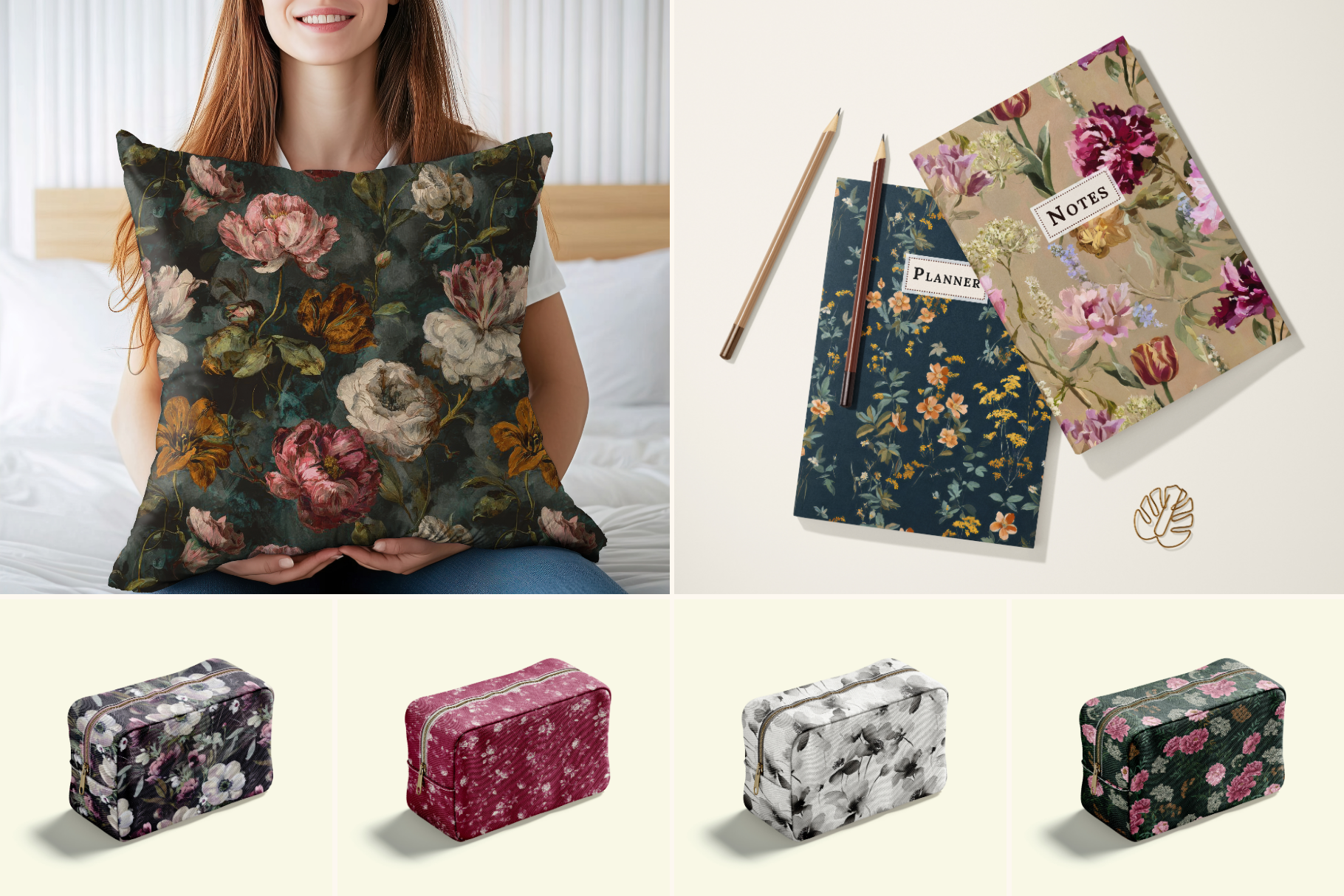 Dark Romance: A curated collection of 15 original dark romance seamless patterns. - 5