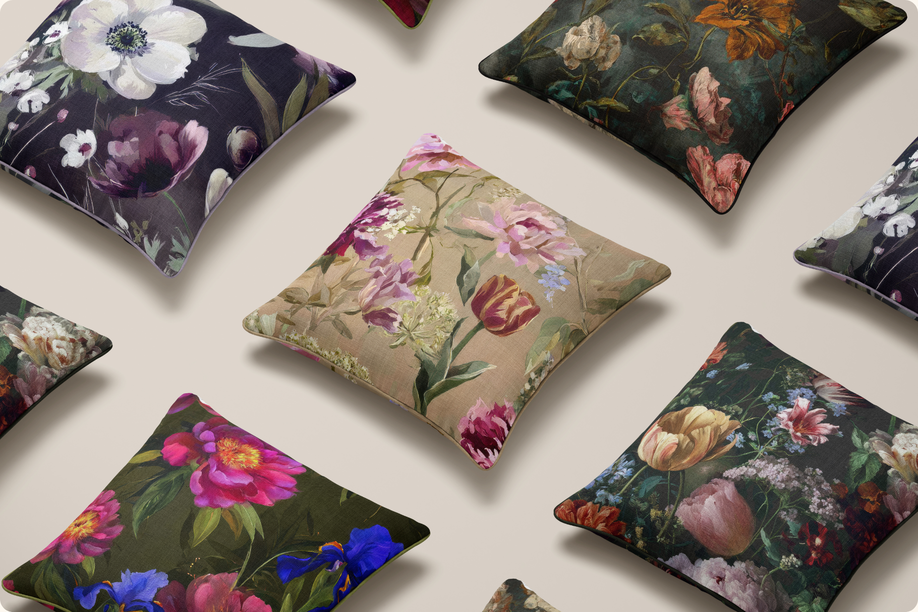 Dark Romance: A curated collection of 15 original dark romance seamless patterns. - 9