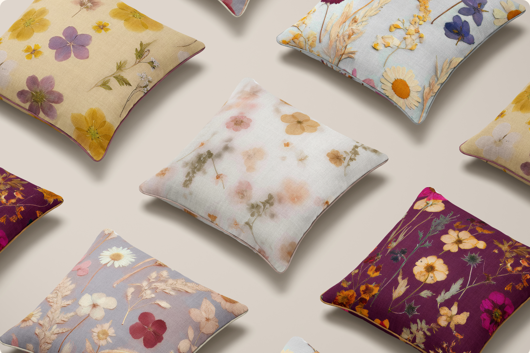 Twilight Herbarium Pressed Florals: A curated collection of 20 original twilight herbarium pressed florals seamless patterns. - image 14
