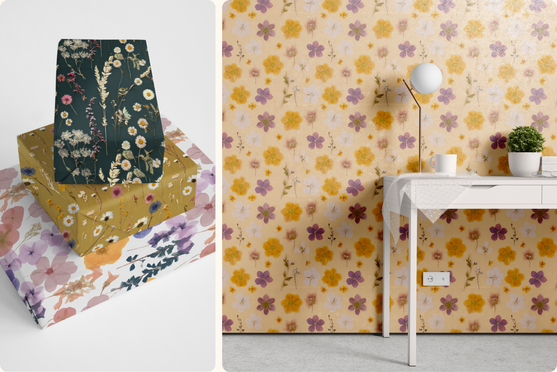 Twilight Herbarium Pressed Florals: A curated collection of 20 original twilight herbarium pressed florals seamless patterns. - image 15